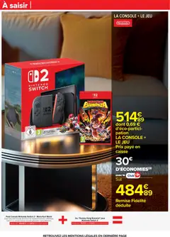 Carrefour - Prévisualisation de Carrefour Nos promos et doublez vos euros cagnottés valide à partir de 29.12.2025 | Page: 89 | Produits: console Nintendo Switch