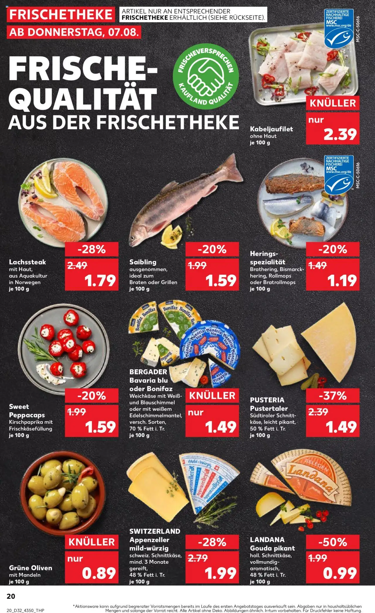 Kaufland prospekt Frankfurt (Oder)	 - gültig ab dem 07.08.2025 | Seite: 20 | Produkte: Gouda, Mandeln, Steak