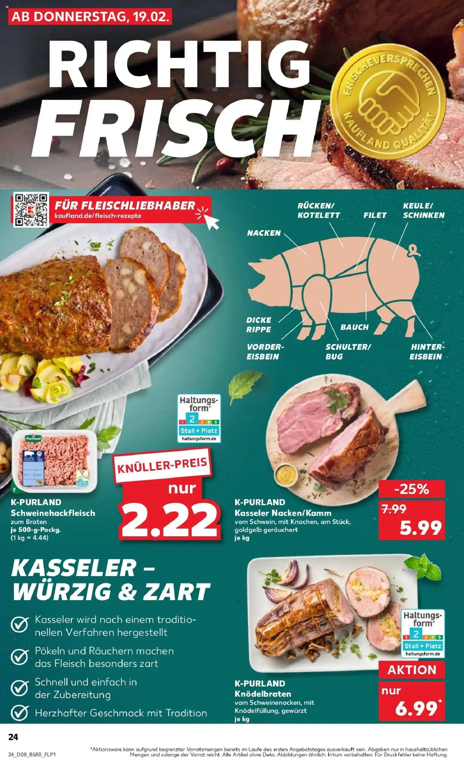 Kaufland prospekt Waldshut-Tiengen	 – gültig ab 19.02.2026 | Seite: 40 | Produkte: Schinken, Fleisch