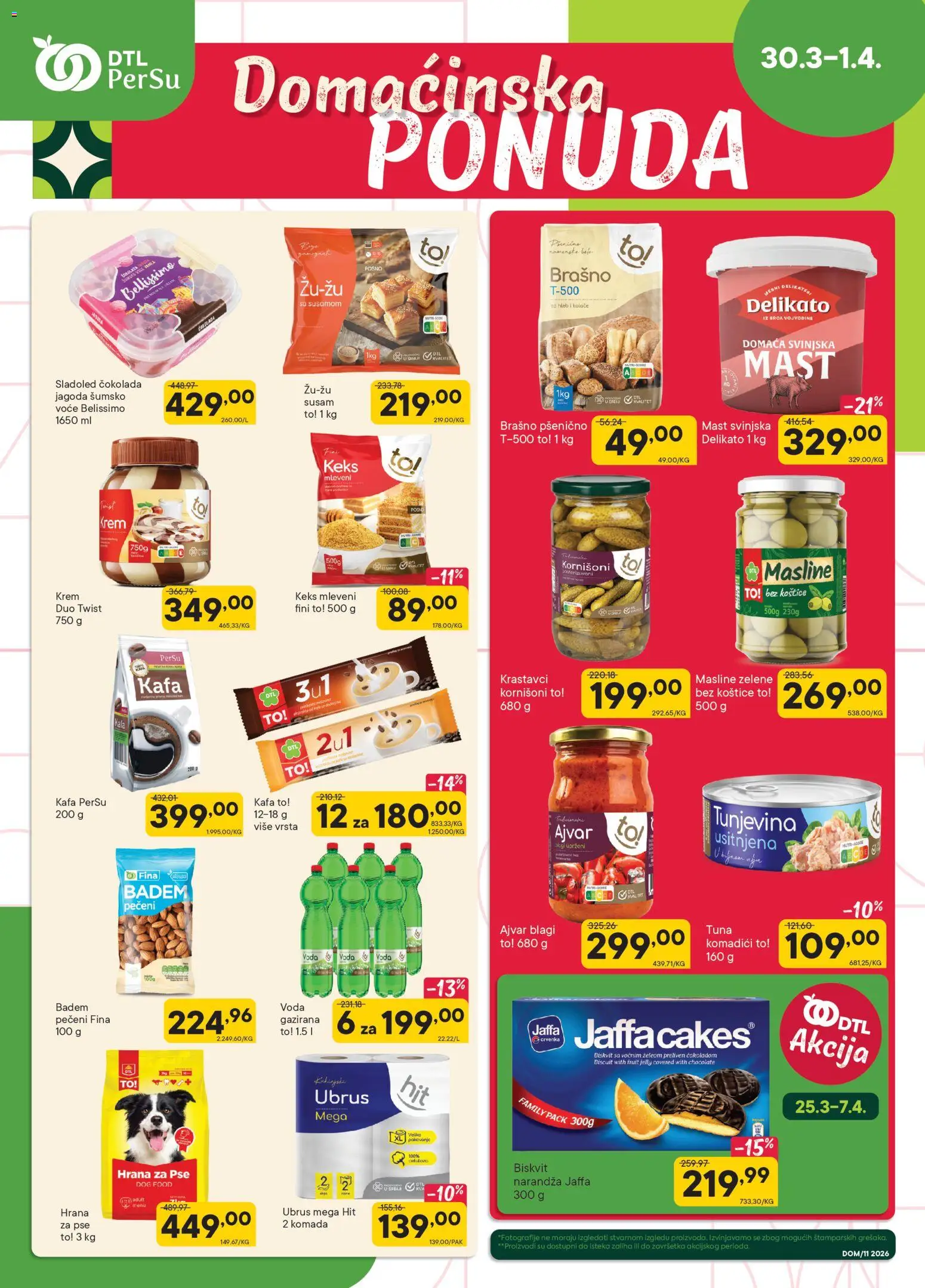 PerSu katalog - važi od 30.03.2026 | Strana: 1 | Proizvode: Badem, Krastavci, Mast, So