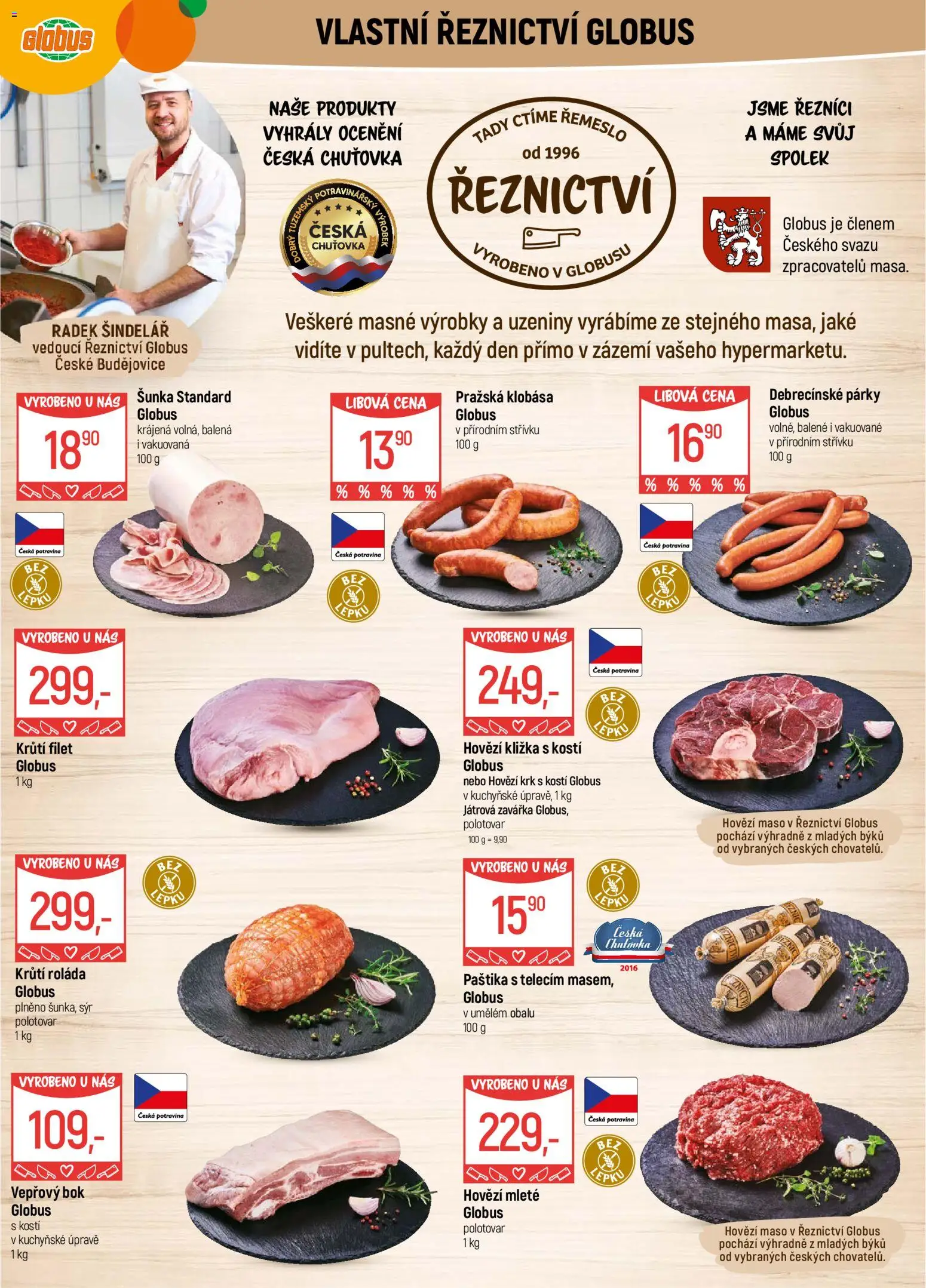Globus leták - České Budějovice od 04.03.2026 | Strana: 5 | Produkty: Šunka, Uzeniny, Maso, Krůtí roláda