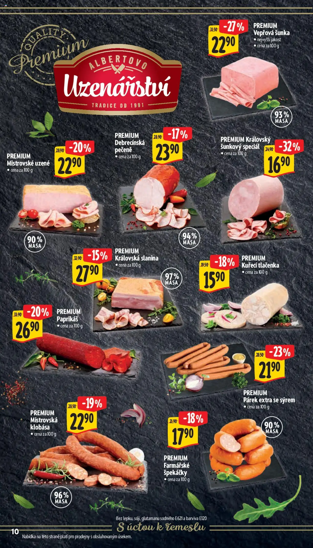 Albert leták - Supermarket od 17.09.2025 | Strana: 16 | Produkty: Šunka, Špekáčky, Tlačenka, Slanina