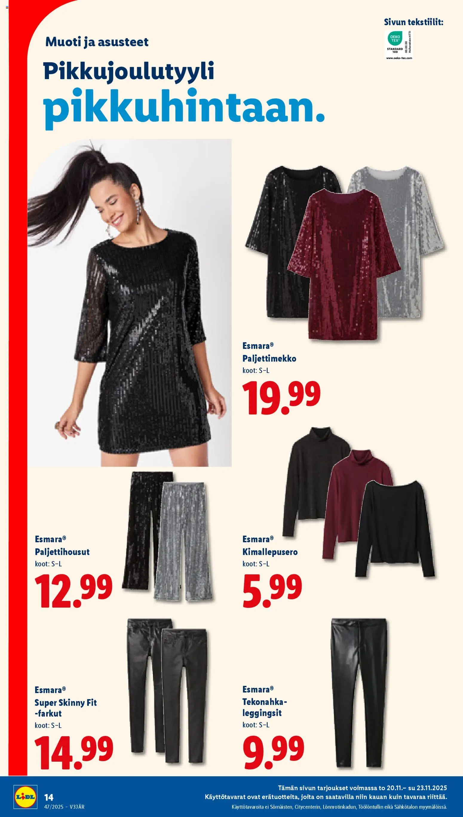 Lidl - Black Friday – voimassa 20.11.2025 alkaen | Sivu: 14 | Tuotteet: Leggingsit, Farkut