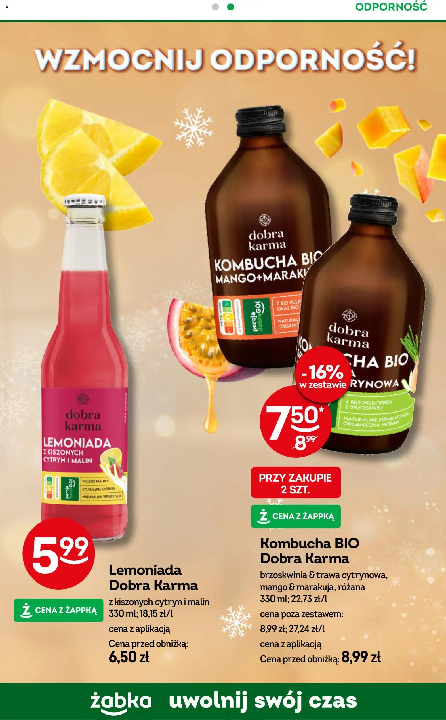 Żabka Gazetka od 14.01.2026 | Strona: 51 | Produkty: Brzoskwinia, Maliny, Herbata, Kombucha