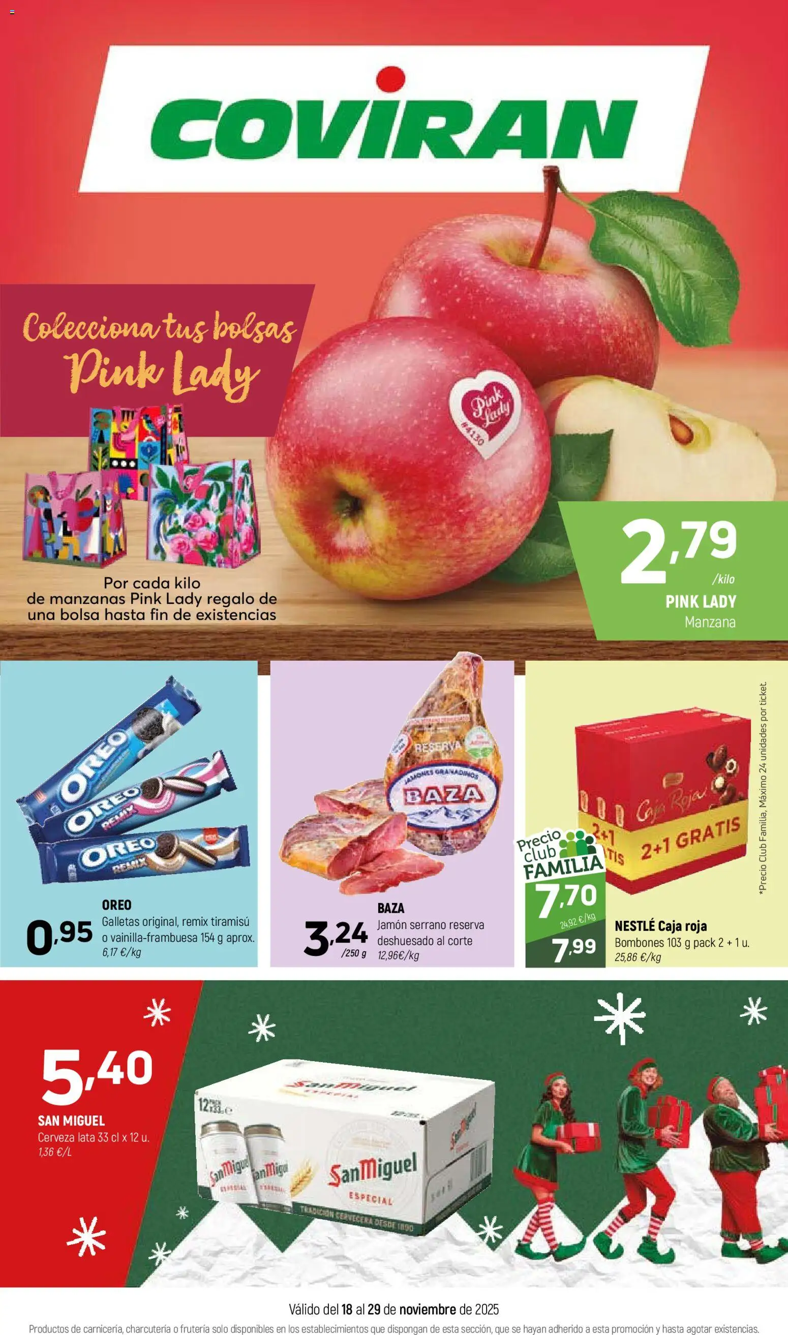 Coviran - La Rioja │ válido desde el 18.11.2025 | Página: 1 | Productos: Jamón serrano, Cerveza, Manzanas, Caja