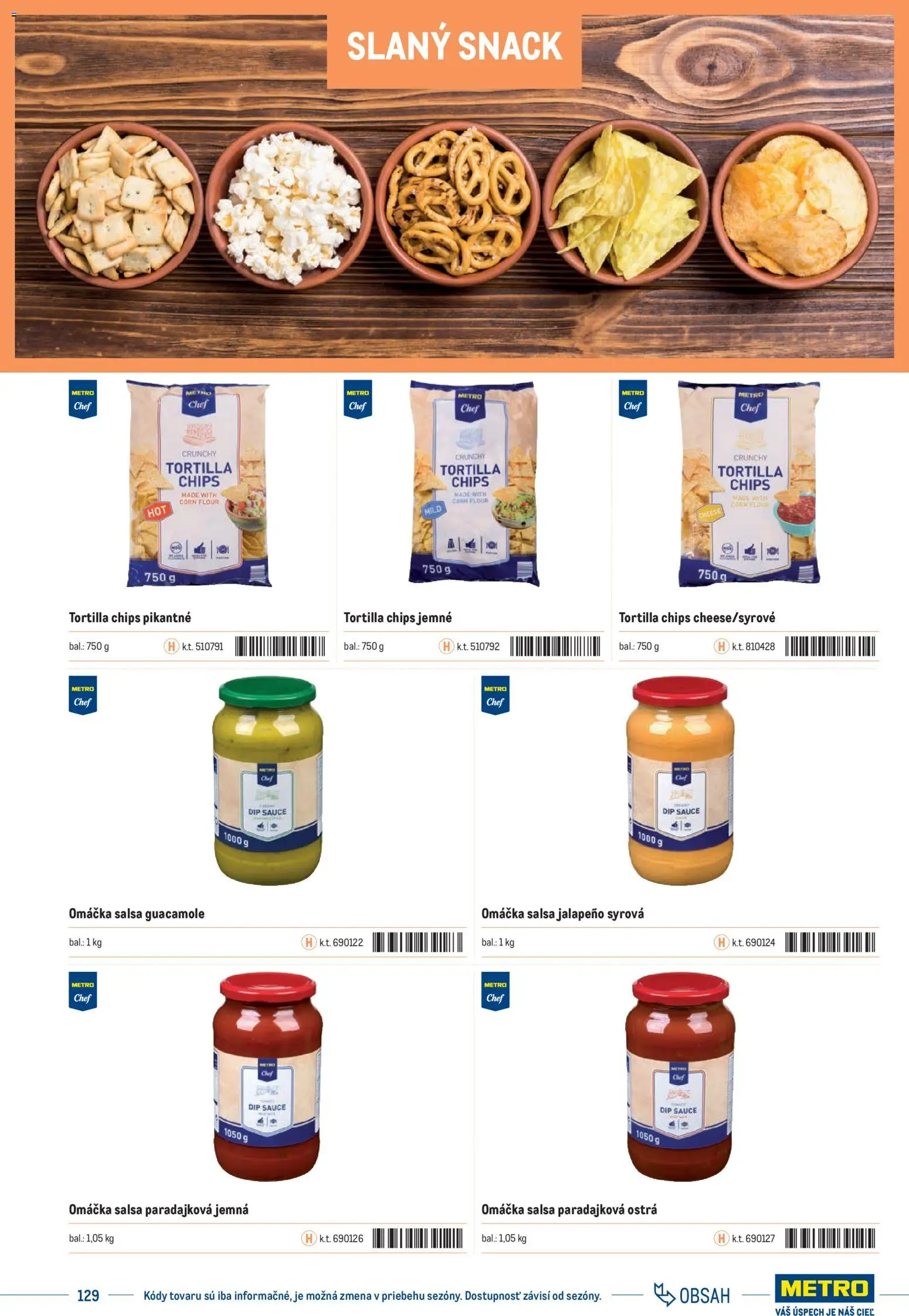 Nové Metro akcie – leták je platný od 01.01.2025 | Strana: 129 | Produkty: Tortilla, Omáčka