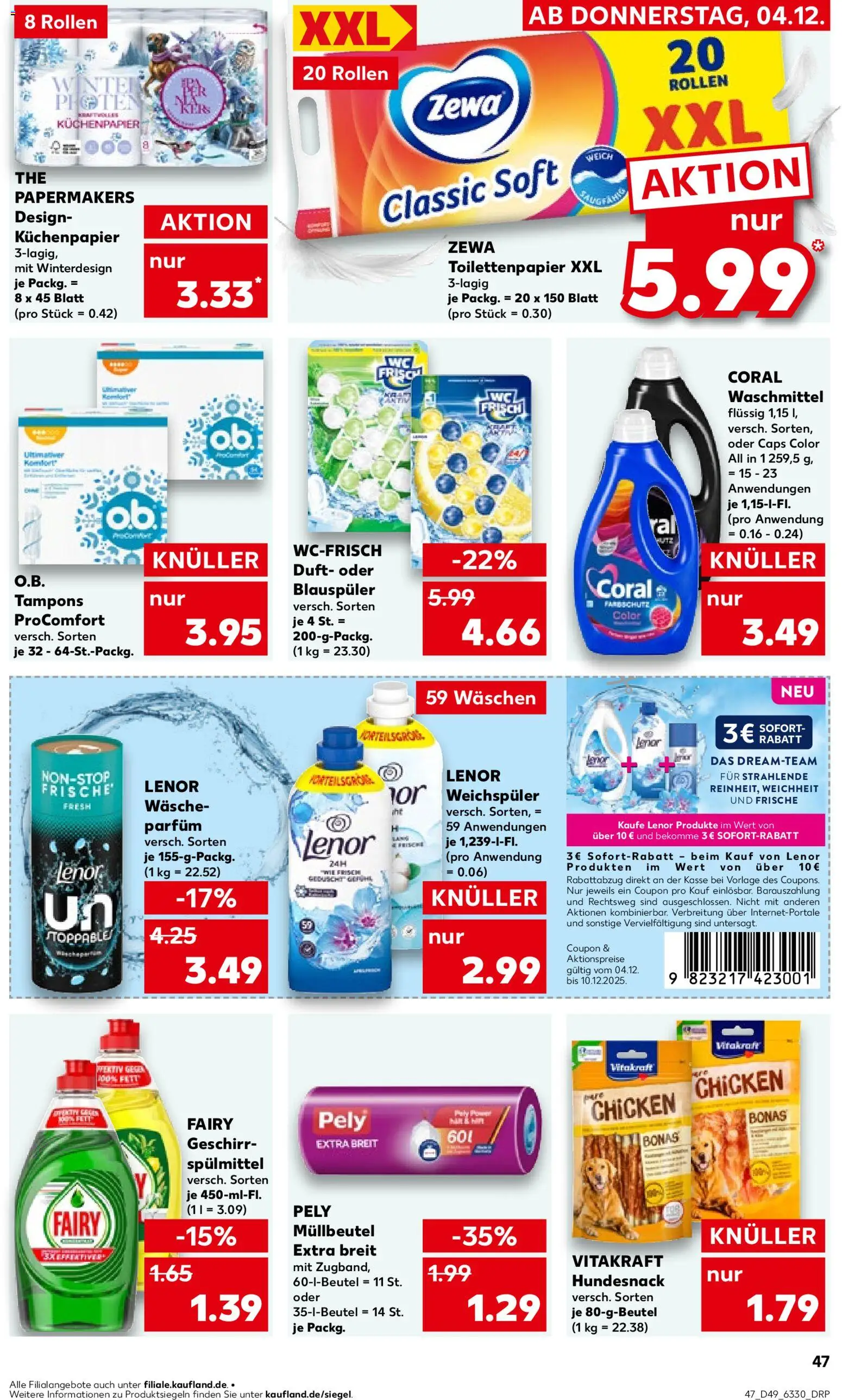 Kaufland prospekt Hamburg	 – gültig ab 07.12.2025 | Seite: 47 | Produkte: Lenor, Parfüm, Weichspüler, Toilettenpapier