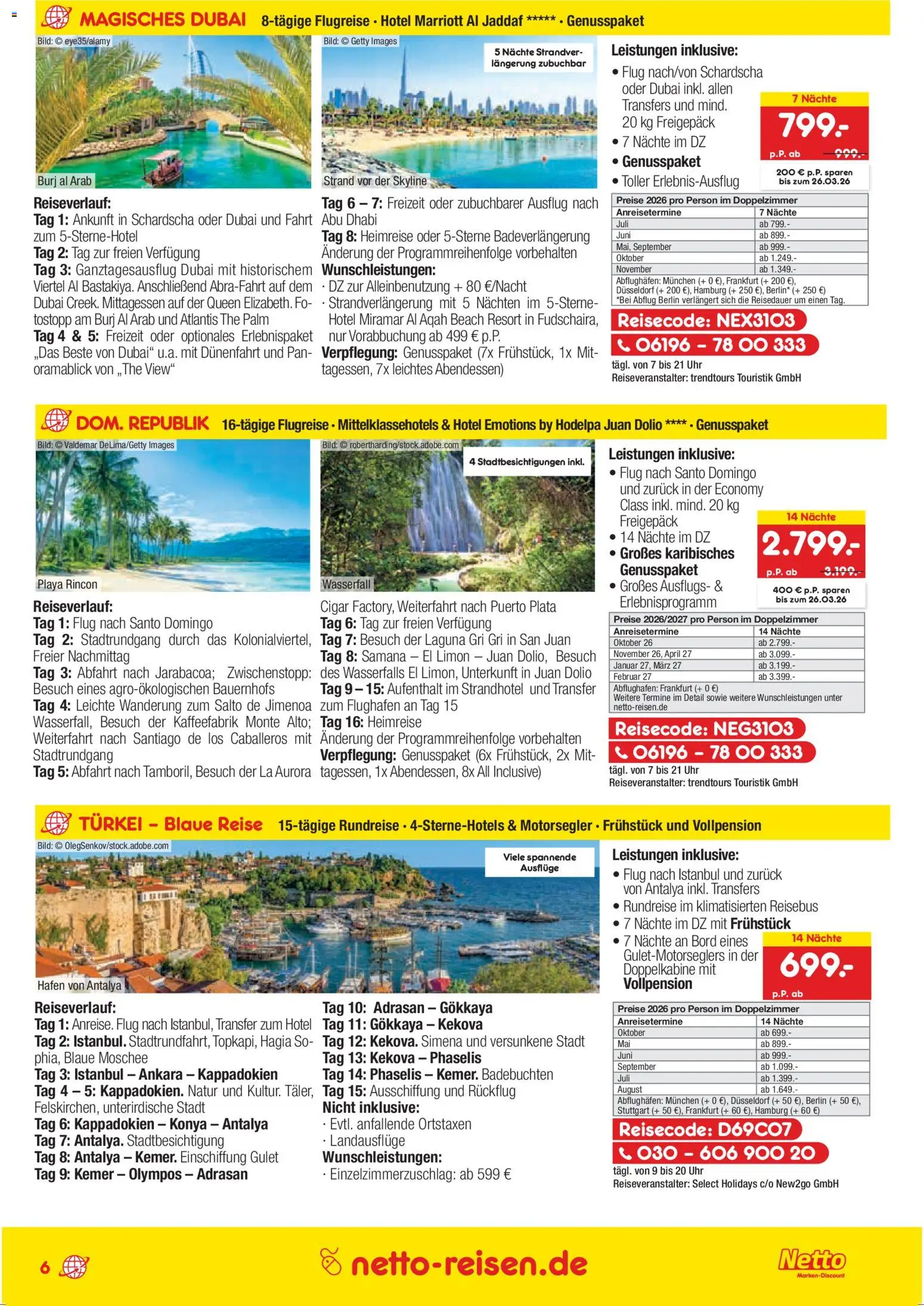 Netto Reisen Prospekt 	 – gültig ab 26.02.2026 | Seite: 6 | Produkte: Uhr