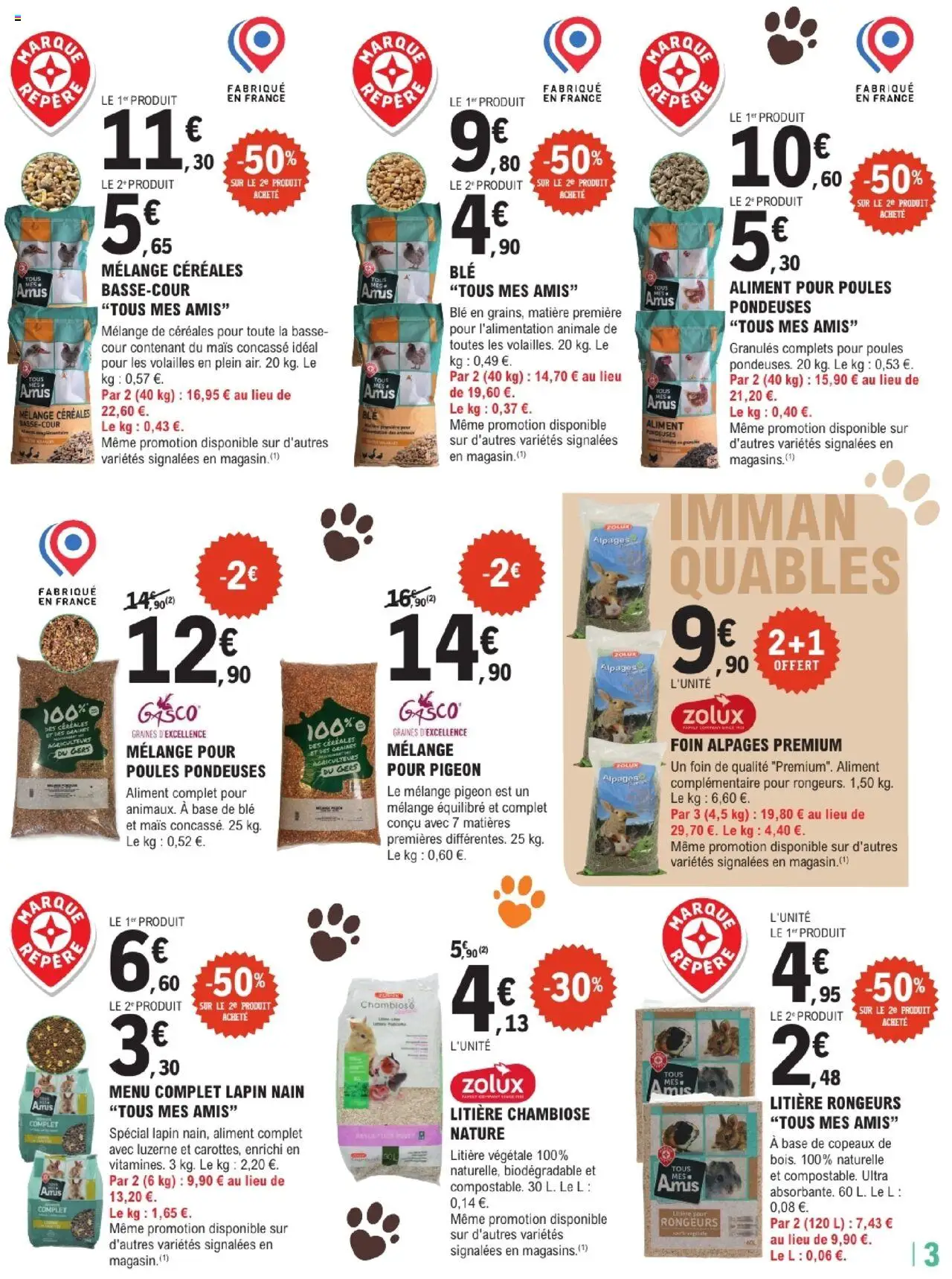  | Page: 3 | Produits: Base, Lapin, Mais, Litière
