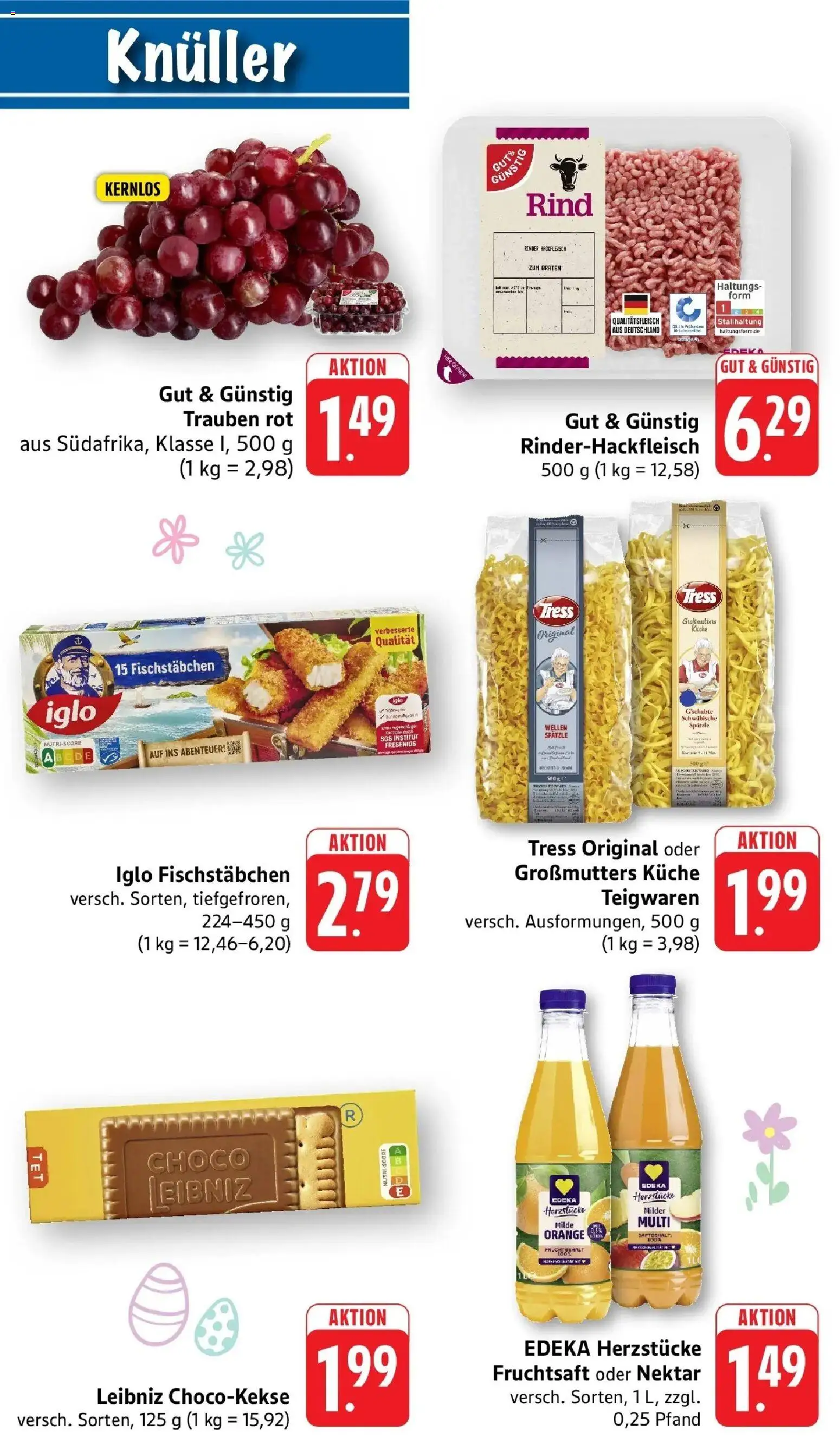 Edeka prospekt Gengenbach	 – gültig ab 22.03.2026 | Seite: 10 | Produkte: Iglo, Pasta, Fruchtsaft, Hackfleisch