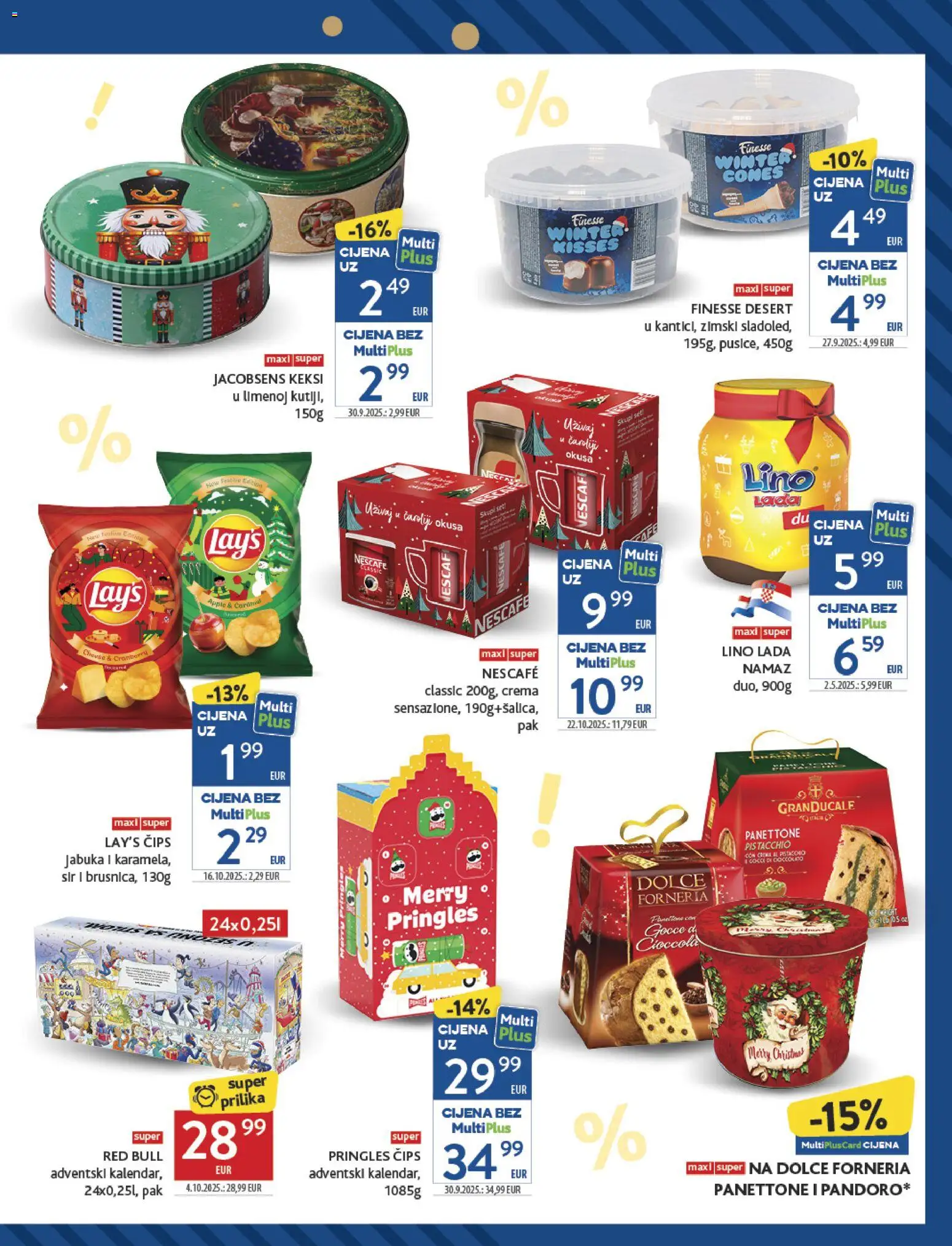 Konzum katalog | vrijedi od 05.11.2025 | Stranica: 4 | Proizvodi: Panettone, Keksi, Sir, Pringles