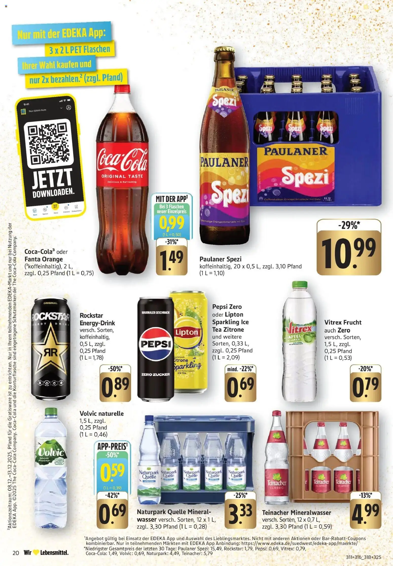 Edeka prospekt Geislingen	 – gültig ab 08.12.2025 | Seite: 22 | Produkte: Fanta, Mineralwasser, Wasser, Zitrone