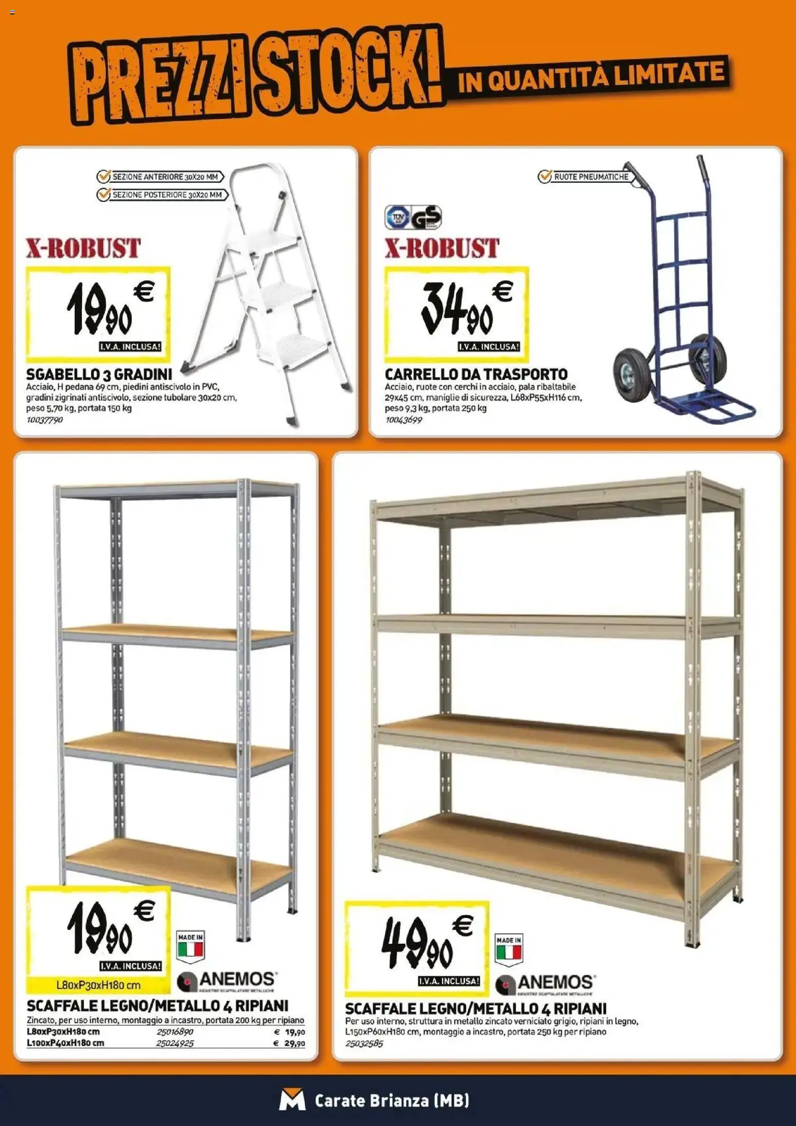 Volantino TECNOMAT del 26.03.2026 | Pagina: 15 | Prodotti: Ripiano, Carrello, Sgabello, Scaffale