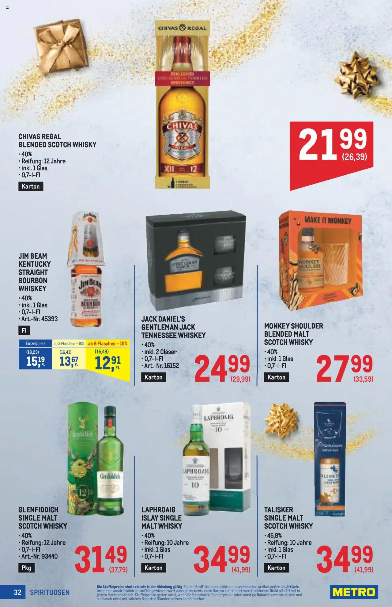 Metro  Deko & Geschenke gültig ab 16.10.2025 | Seite: 32 | Produkte: Whiskey, Regal, Bourbon