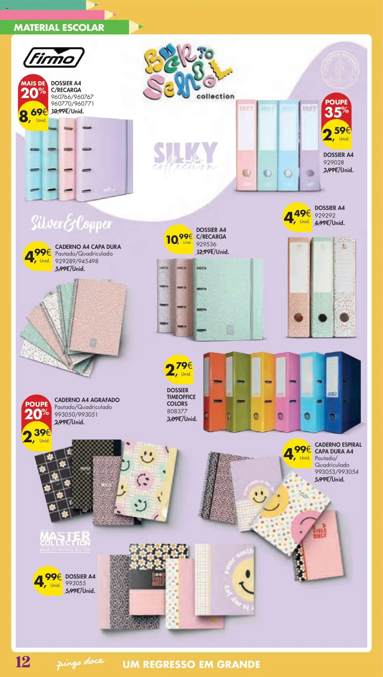 Pingo Doce Regresso às Aulas Hipers │ válido de 05.08.2025 | Página: 12 | Produtos: Caderno, Notebook