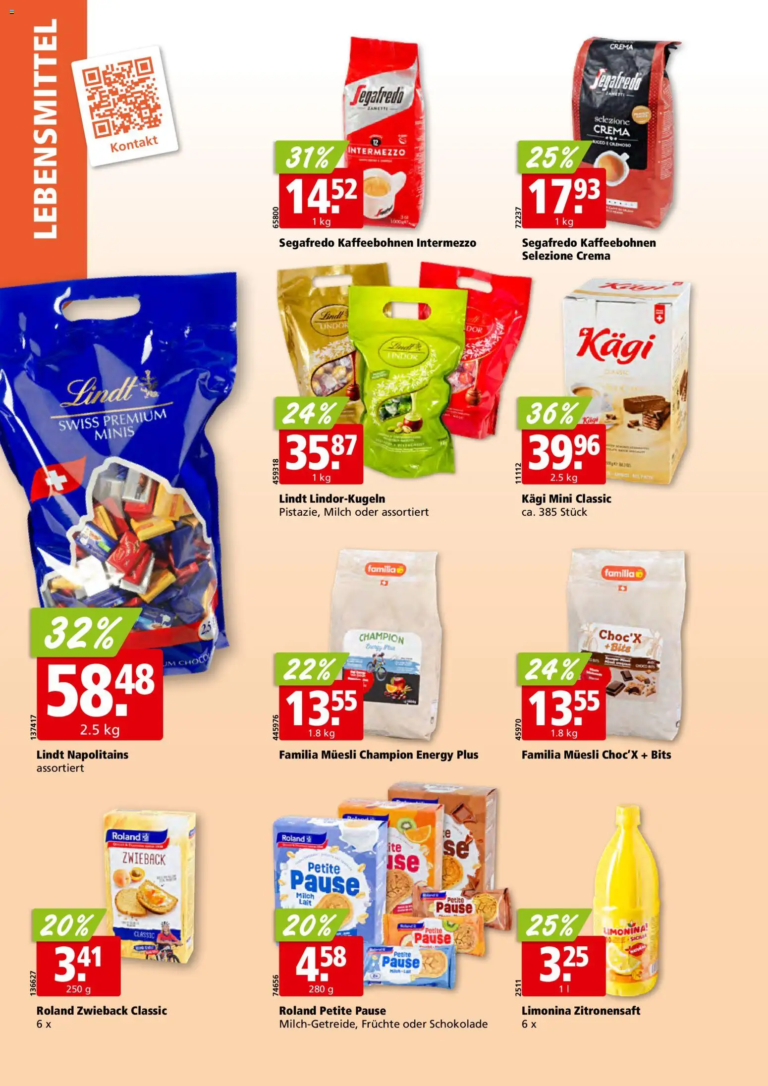 Aligro aktionen Schlieren, Gossau SG, Frauenfeld, Rapperswil-Jona, Sargans, Bern – gültig ab 04.05.2026 | Seite: 18 | Produkte: Milch, Schokolade, Früchte