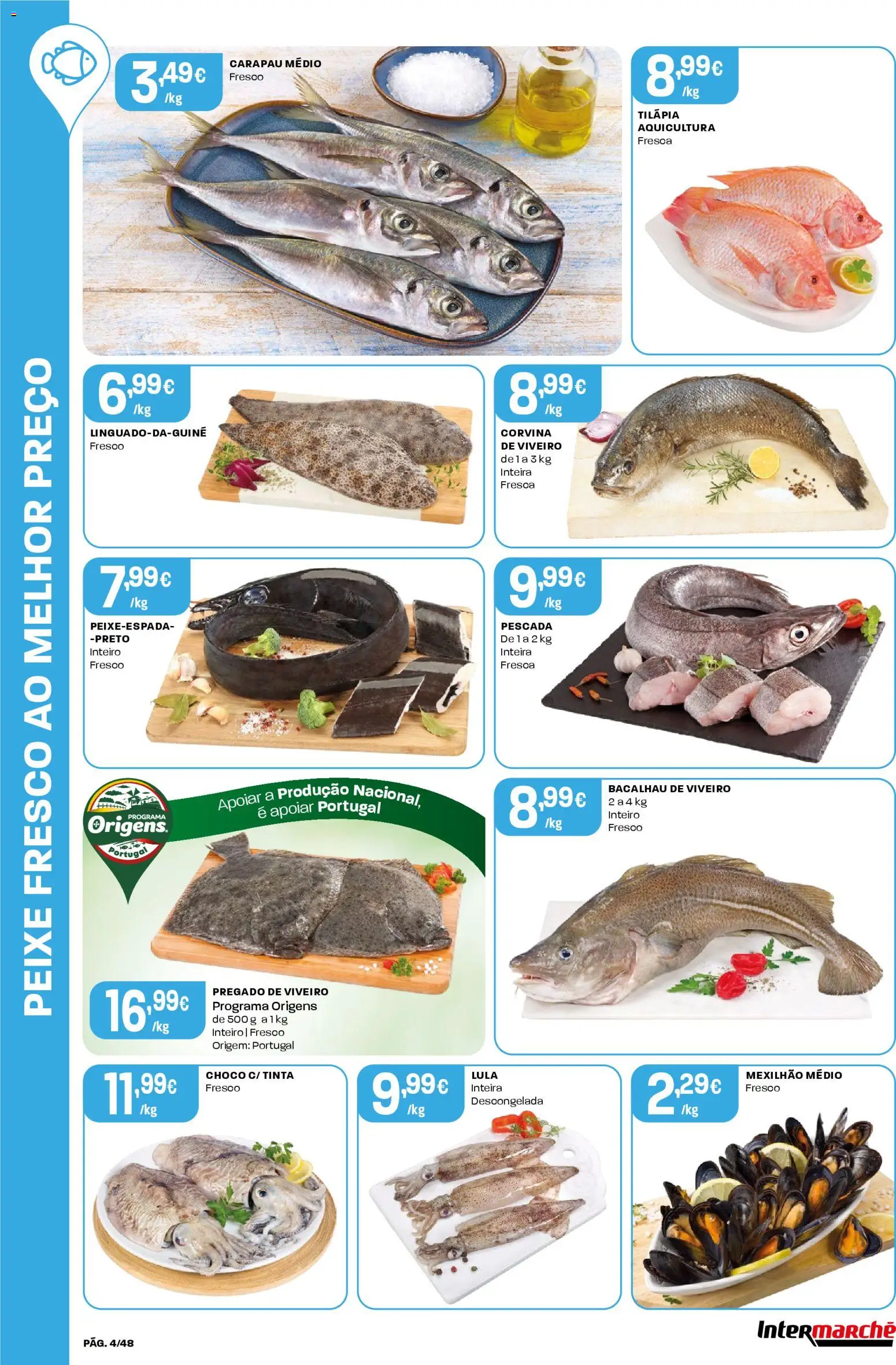 Intermarché folheto │ válido de 05.03.2026 | Página: 4 | Produtos: Bacalhau, Pescada, Tinta, Peixe