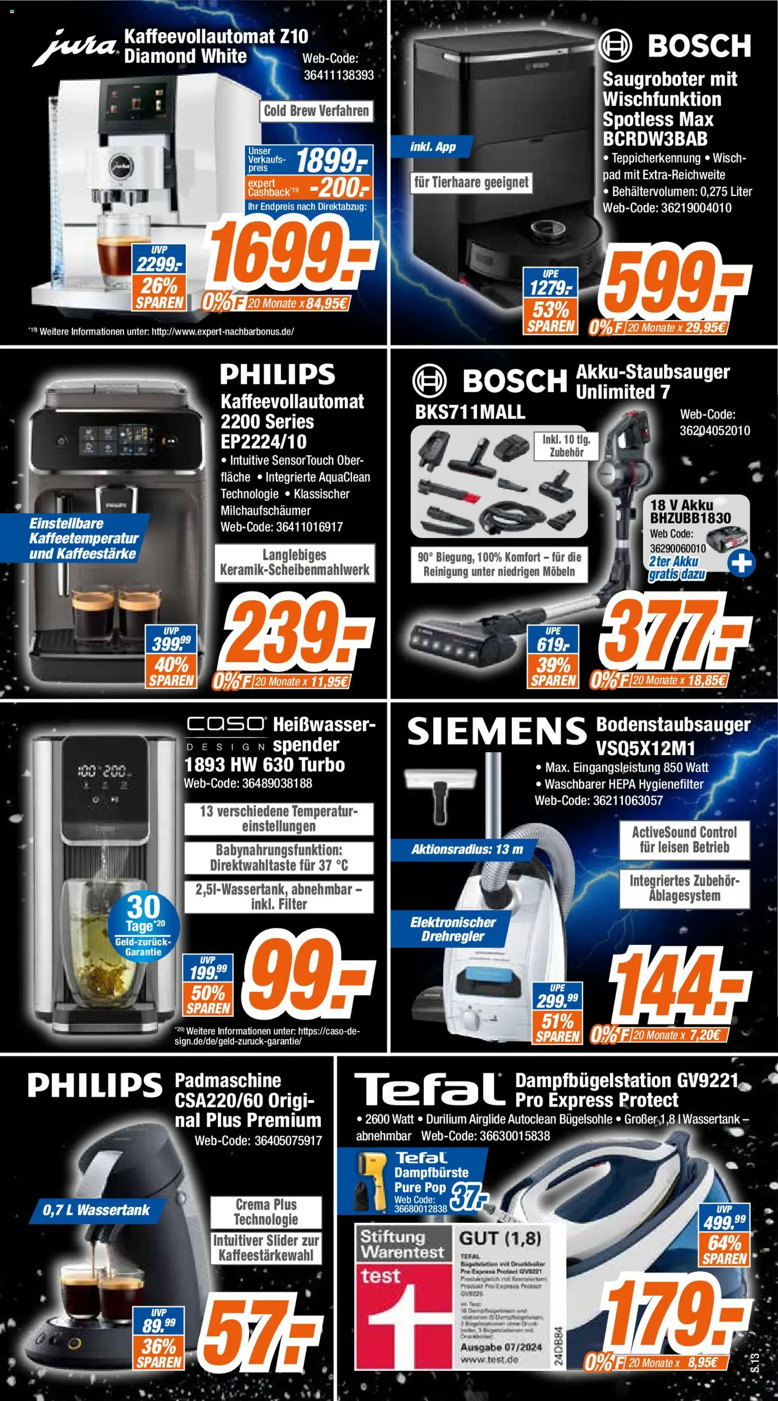 Expert - Black Friday – gültig ab 27.11.2025 | Seite: 17 | Produkte: Bosch, Philips, Siemens, Kaffeevollautomat