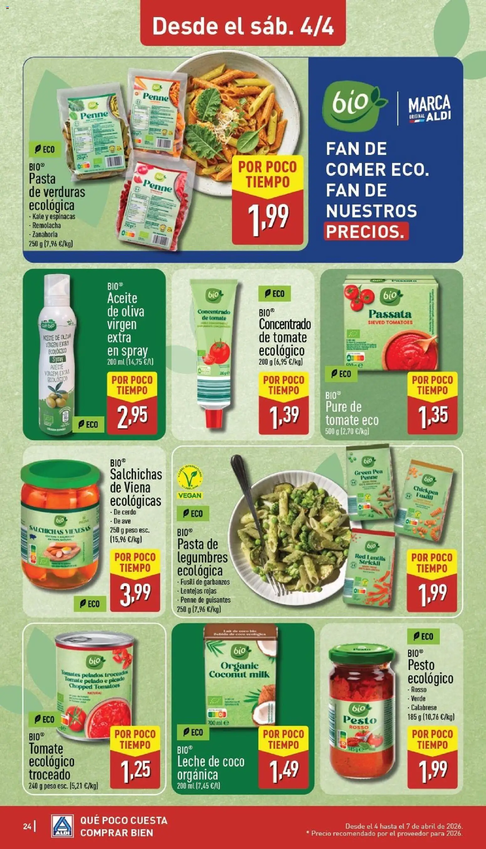 Aldi folleto Península │ válido desde el 30.03.2026 | Página: 24 | Productos: Aceite, Cerdo, Tomates, Aceite de oliva virgen extra