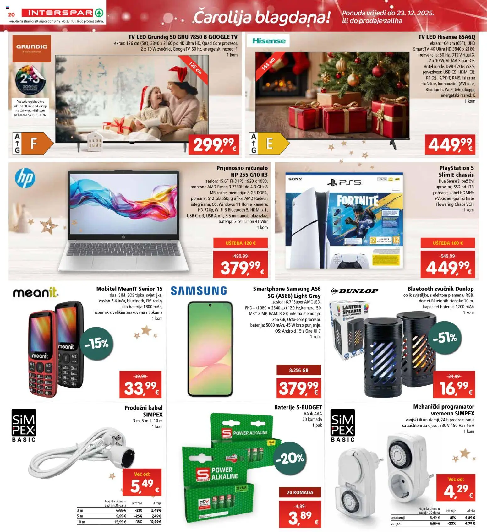 Interspar katalog | vrijedi od 10.12.2025 | Stranica: 23 | Proizvodi: Računalo, Audio, Kabel, Zvučnik