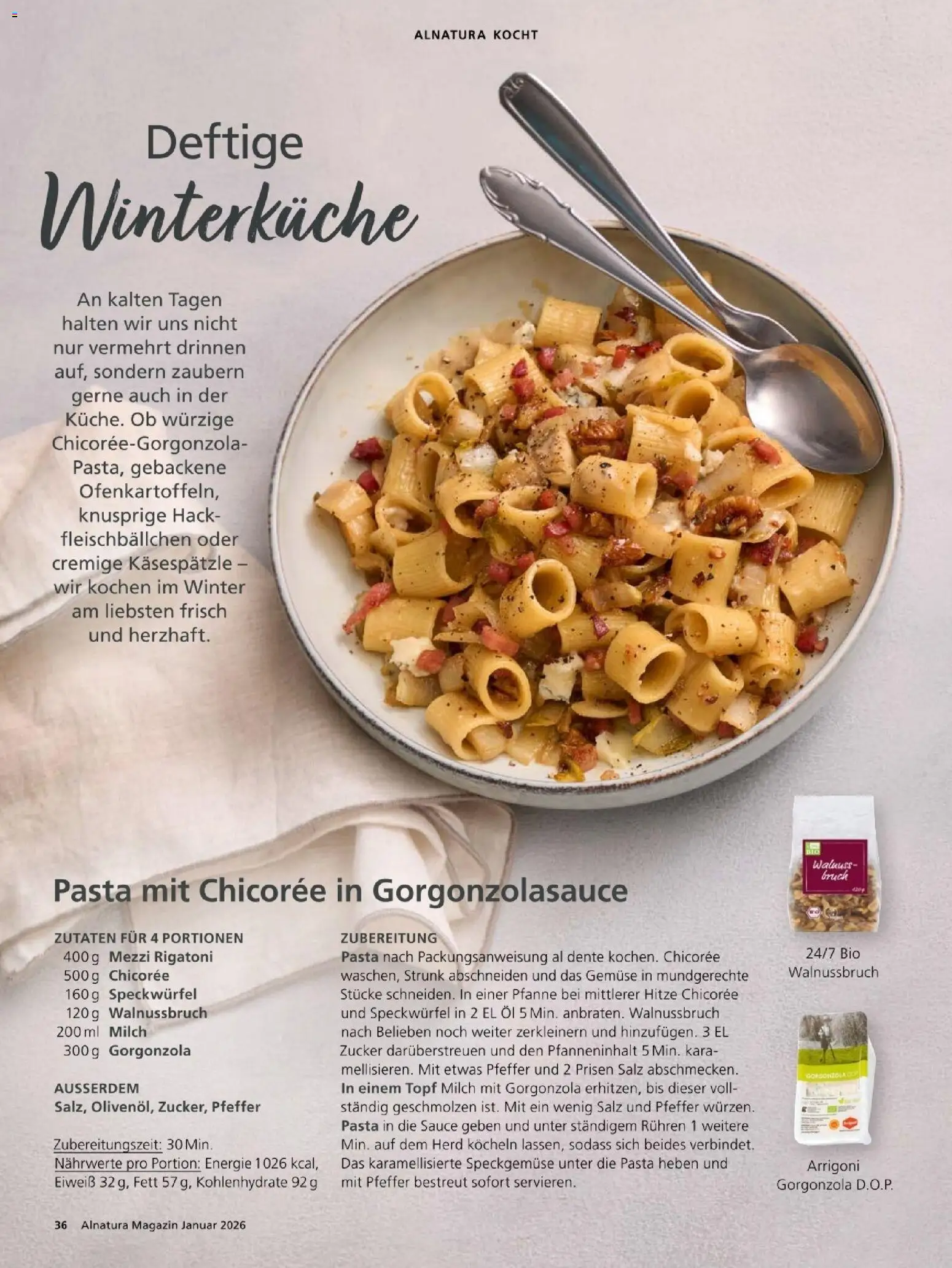 Alnatura Prospekt – gültig ab 01.01.2026 | Seite: 36 | Produkte: Herd, Milch, Zucker, Pasta