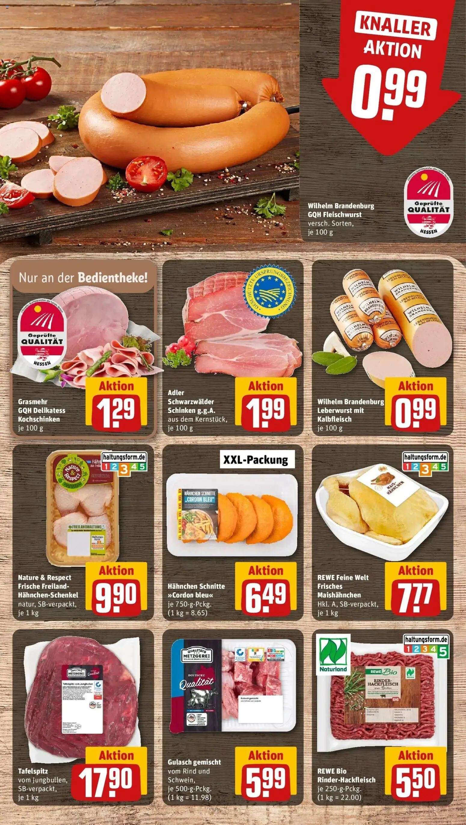 Rewe Prospekt Frankfurt/Griesheim	 – gültig ab 09.03.2026 | Seite: 8 | Produkte: Tafelspitz, Hahnchen, Hahnchenschenkel, Gulasch
