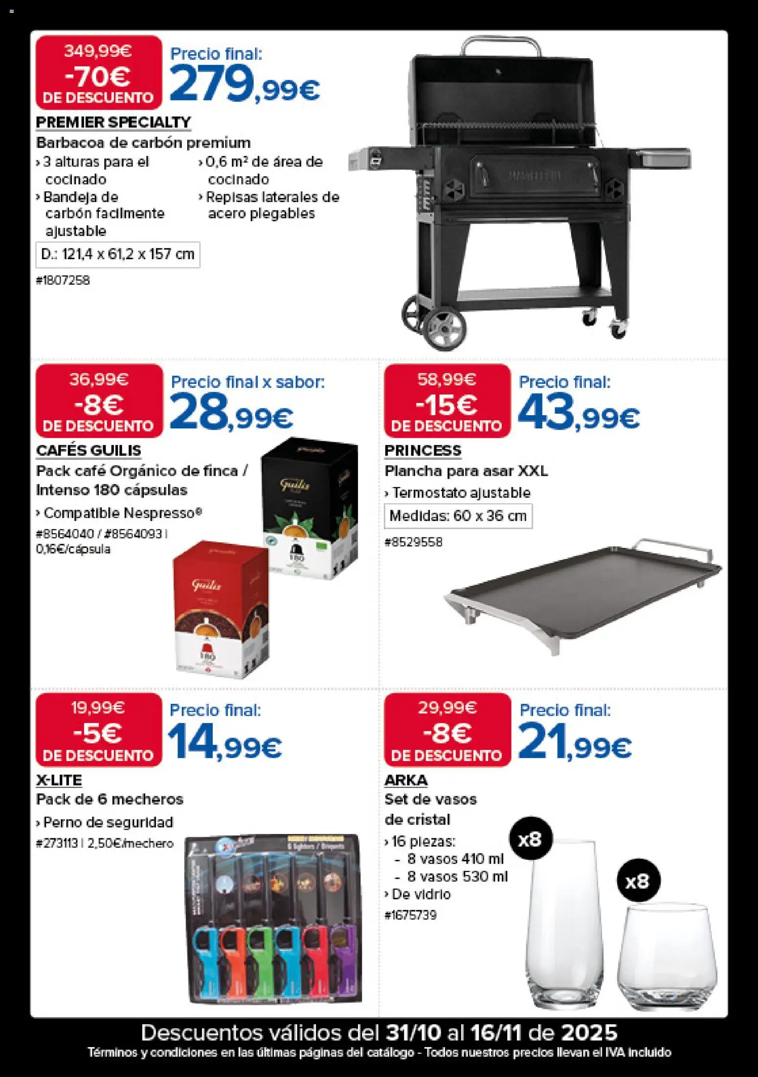 Costco Black Friday │ válido desde el 31.10.2025 | Página: 5 | Productos: Café, Vasos, Barbacoa, Plancha