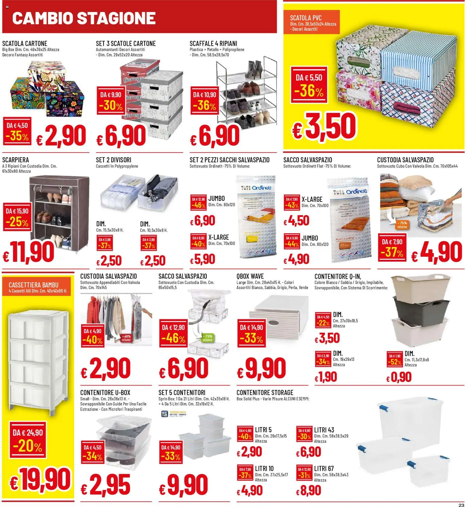 Volantino Galassia del 23.04.2026 | Pagina: 23 | Prodotti: Contenitore, Scarpiera, Scatola, Appendiabiti