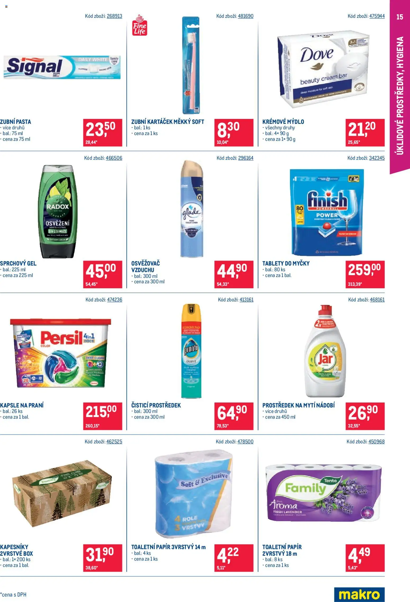 Makro leták - Maloobchod od 05.11.2025 | Strana: 15 | Produkty: Finish, Pronto, Kapsle, Toaletní papír