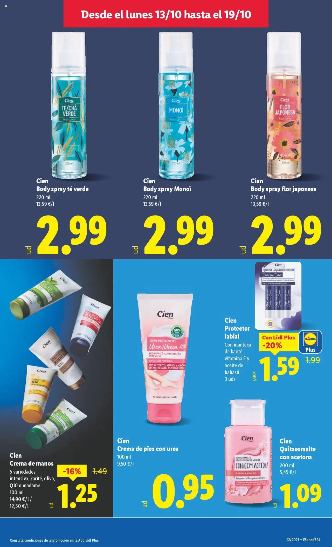Lidl catálogo BCN │ válido desde el 13.10.2025 | Página: 29 | Productos: Manteca, Crema, Té, Body
