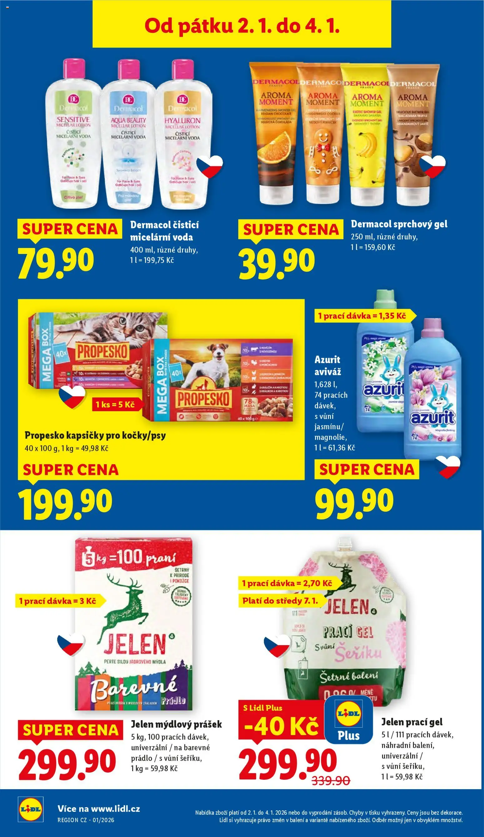 Lidl leták od 02.01.2026 | Strana: 18 | Produkty: Voda, Prací gel, Box, Jelen