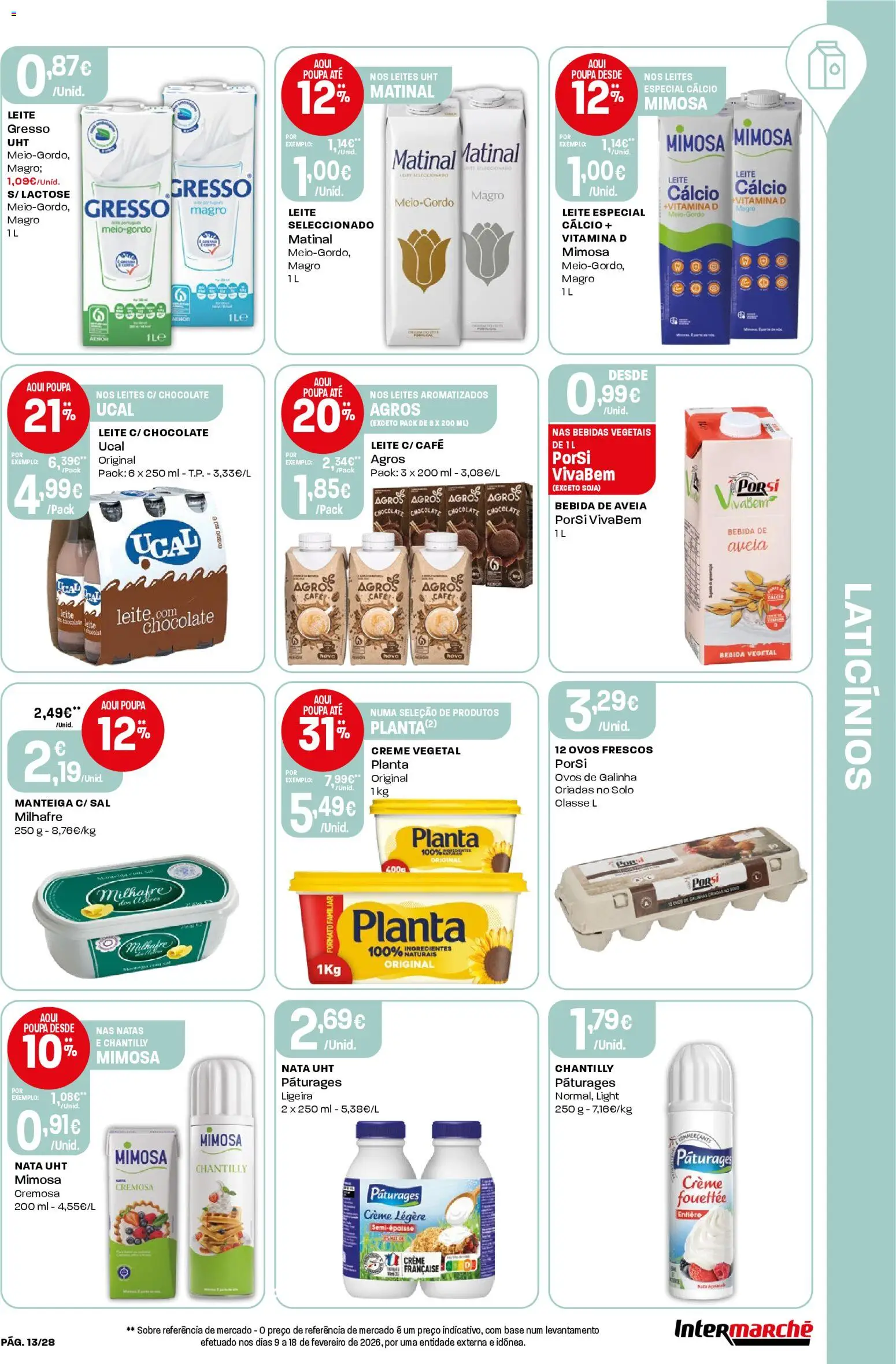 Intermarché Folheto Contact │ válido de 26.03.2026 | Página: 13 | Produtos: Aveia, Café, Creme, Natas