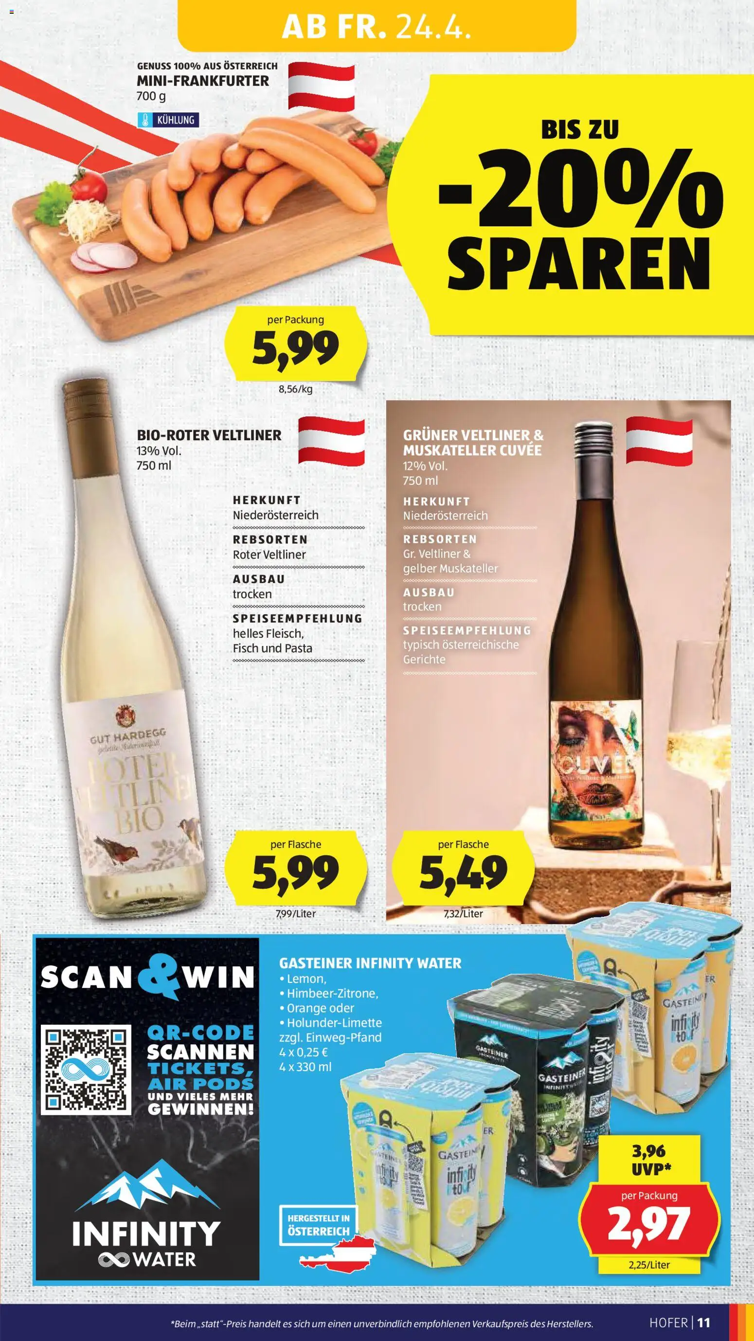 Hofer Flugblatt gültig ab 22.04.2026 | Seite: 13 | Produkte: Pasta, Fisch