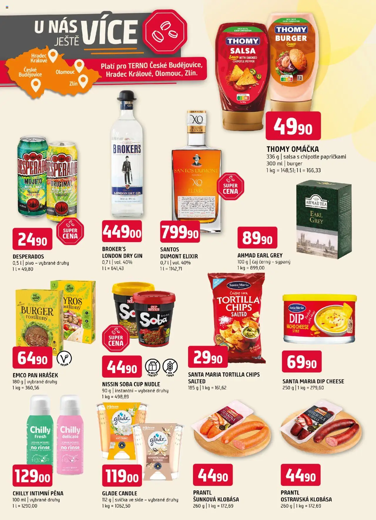 Terno leták - Zlín od 13.08.2025 | Strana: 19 | Produkty: Burger, Tortilla chips, Gin, Dry gin
