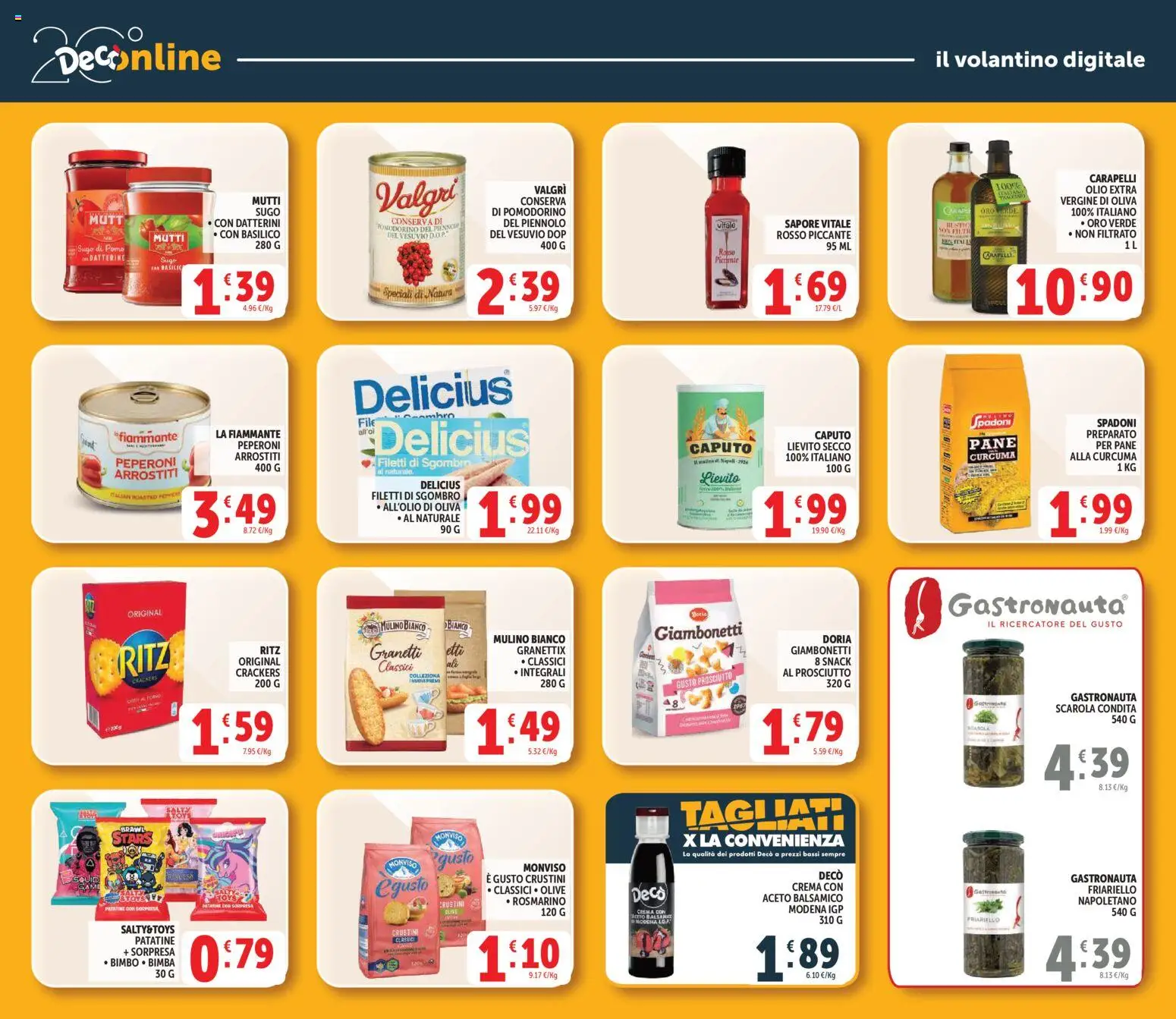 Volantino Decò del 27.03.2026 | Pagina: 35 | Prodotti: Patatine, Olive, Crackers, Sgombro