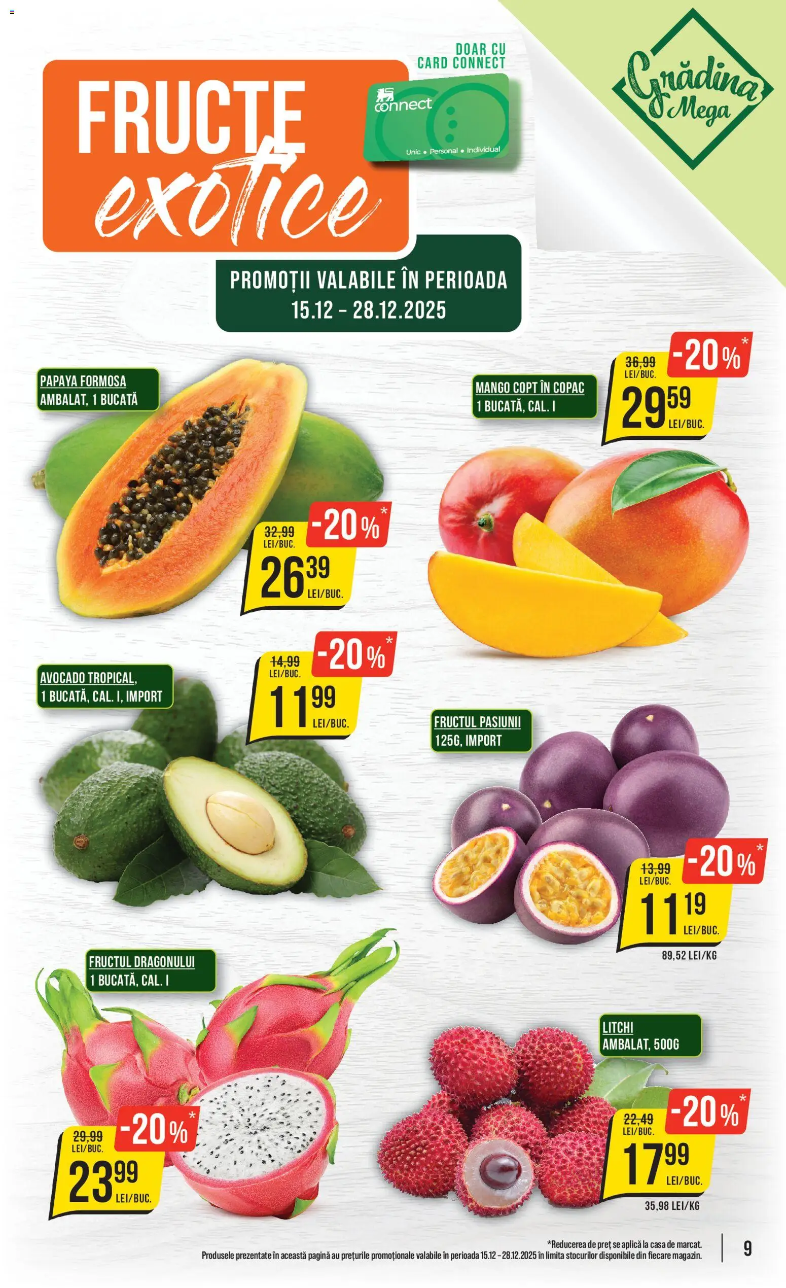 Noul catalog Mega Image – valabil de la 11.12.2025 | Pagină: 9 | Produse: Avocado, Boncuklu Oyuncakları, Fructe, Mango