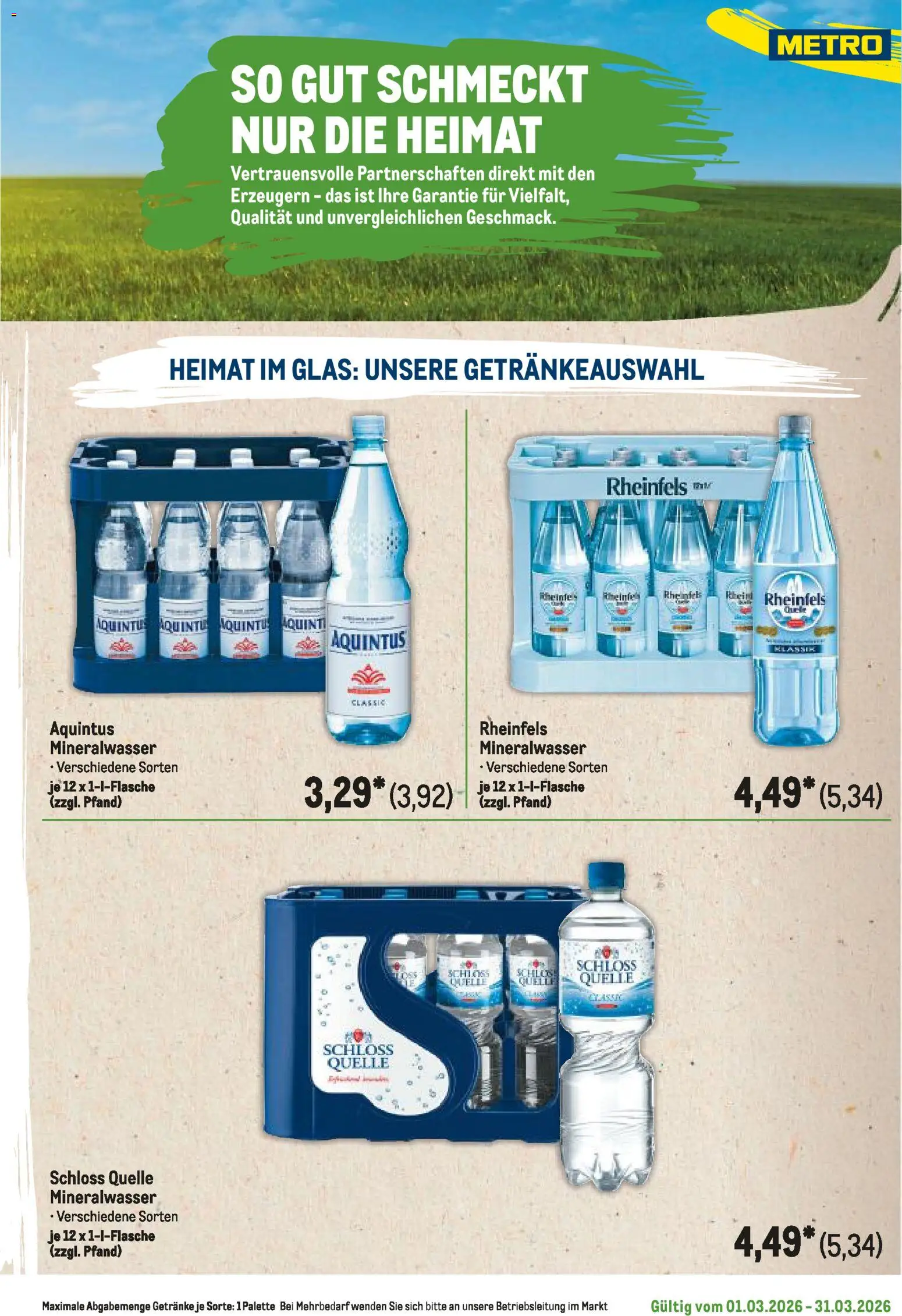 Metro Regionaler Flyer – gültig ab 01.03.2026 | Seite: 71 | Produkte: Mineralwasser