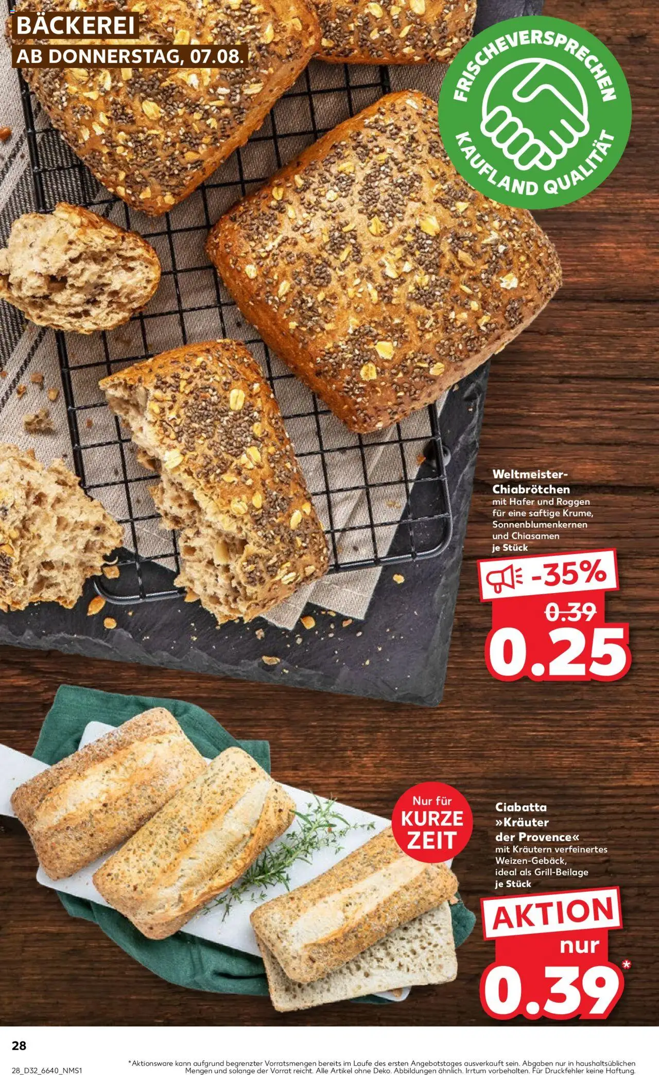 Kaufland prospekt Speyer	 - gültig ab dem 07.08.2025 | Seite: 28 | Produkte: Bäckerei