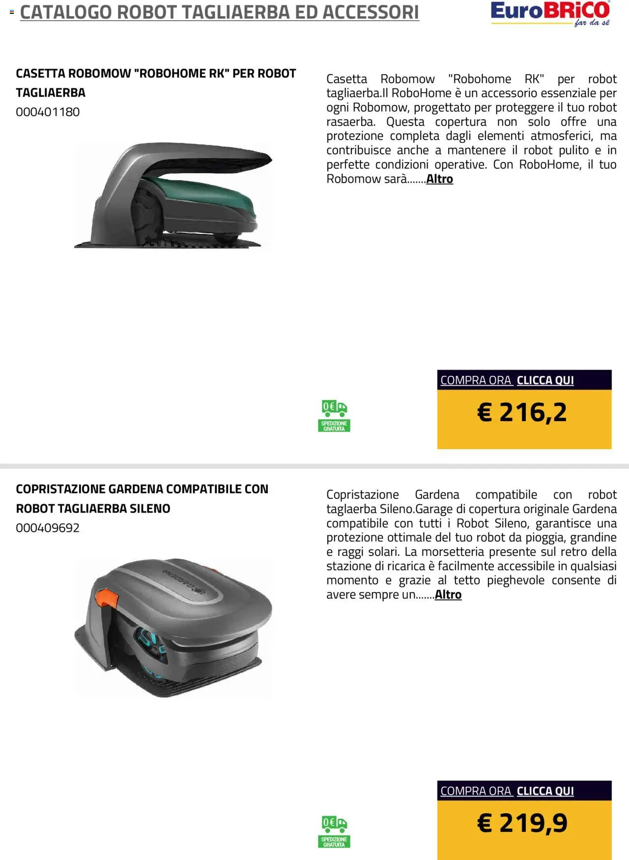 Volantino Eurobrico del 23.07.2025 | Pagina: 18 | Prodotti: Robot