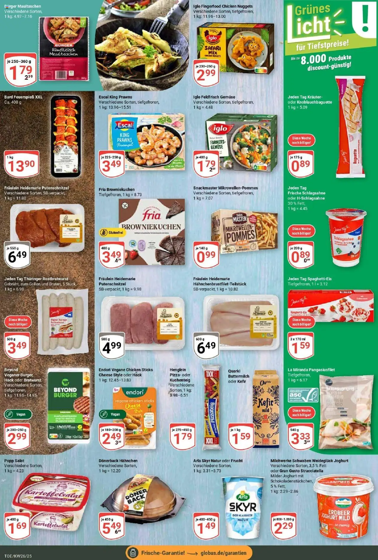 Globus prospekt Tönisvorst	 - gültig ab dem 22.06.2025 | Seite: 10 | Produkte: Buttermilch, Iglo, Baguette, Salat