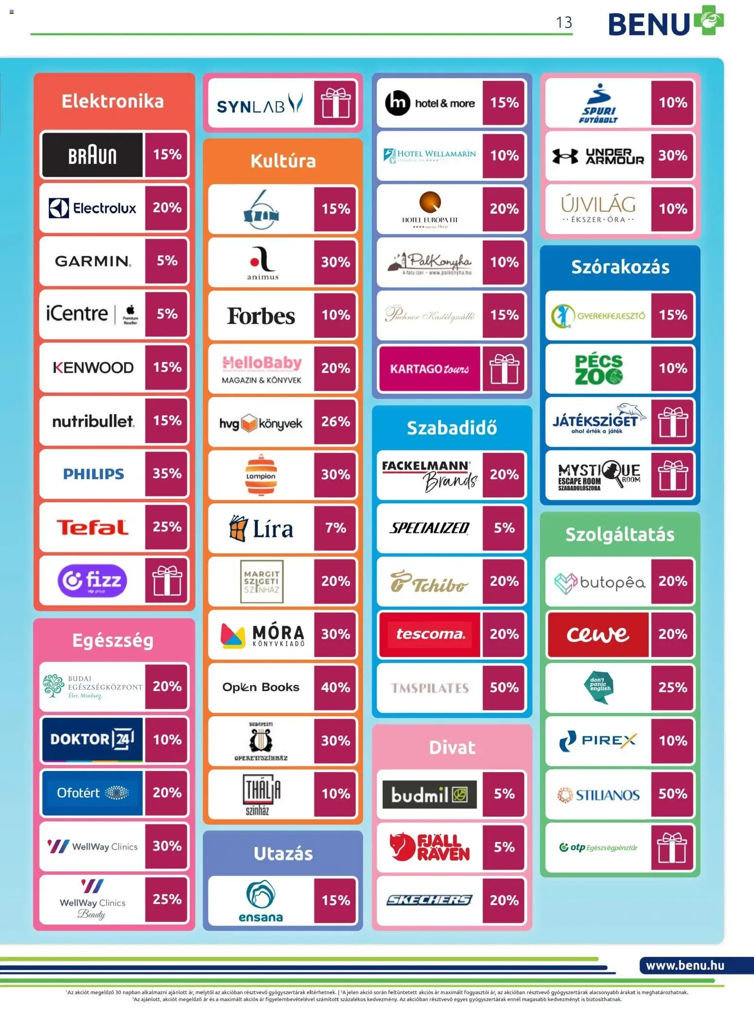 BENU Gyógyszertárak akciós ujság - amely érvényes a következő dátumtól: 04.04.2026 | Oldal: 13 | Termékek: Könyvek, Játék, Tefal, Óra