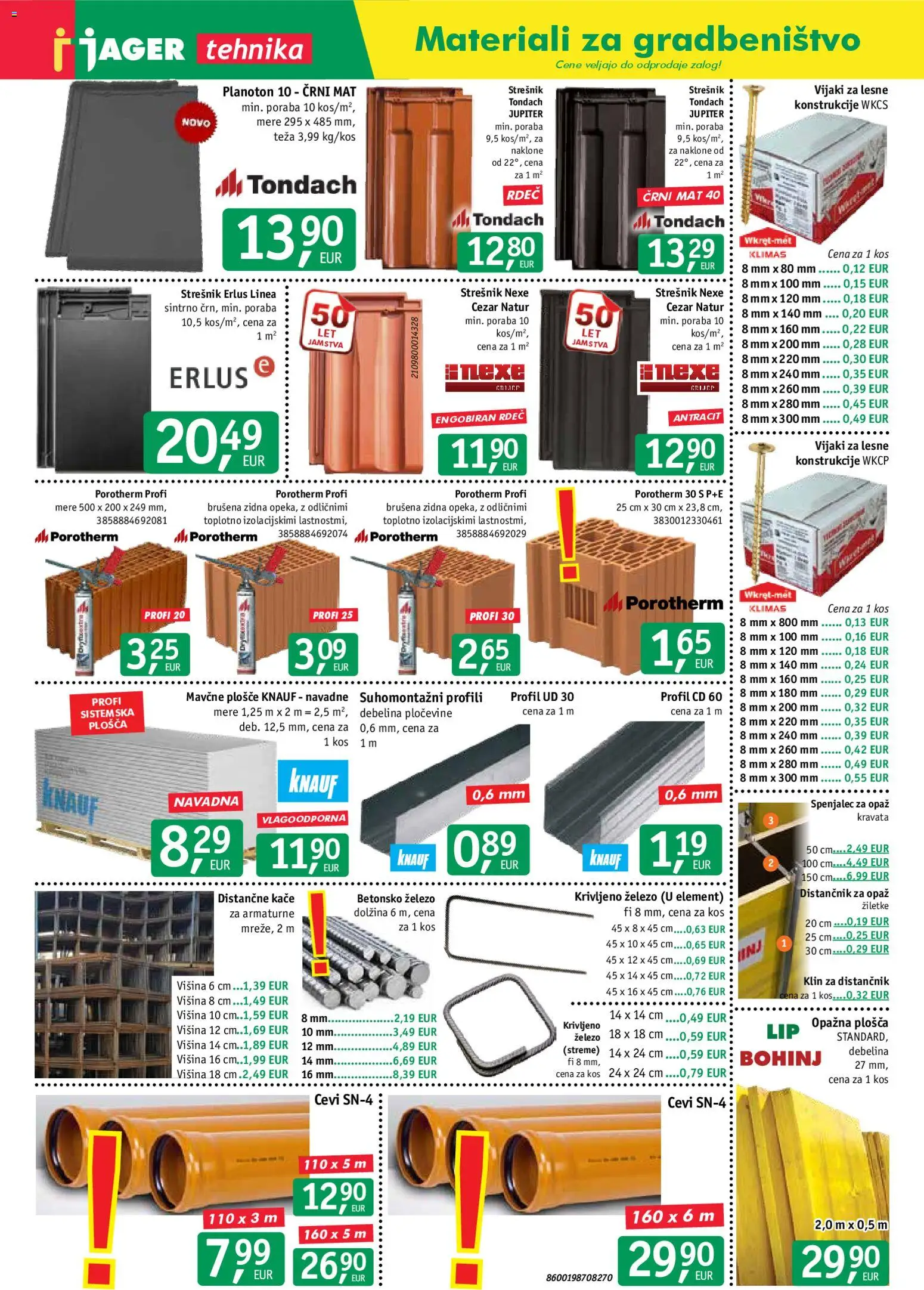 Novi Jager katalog ponudbe – veljaven od 12.11.2025 | Stran: 5 | Izdelki: Teza, Kos