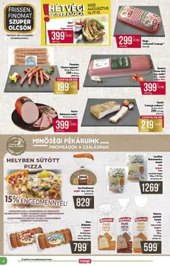 COOP akciós ujság - amely érvényes a következő dátumtól: 14.08.2025 | Oldal: 2 | Termékek: Rozskenyér, Kenyér, Pizza, Gluténmentes