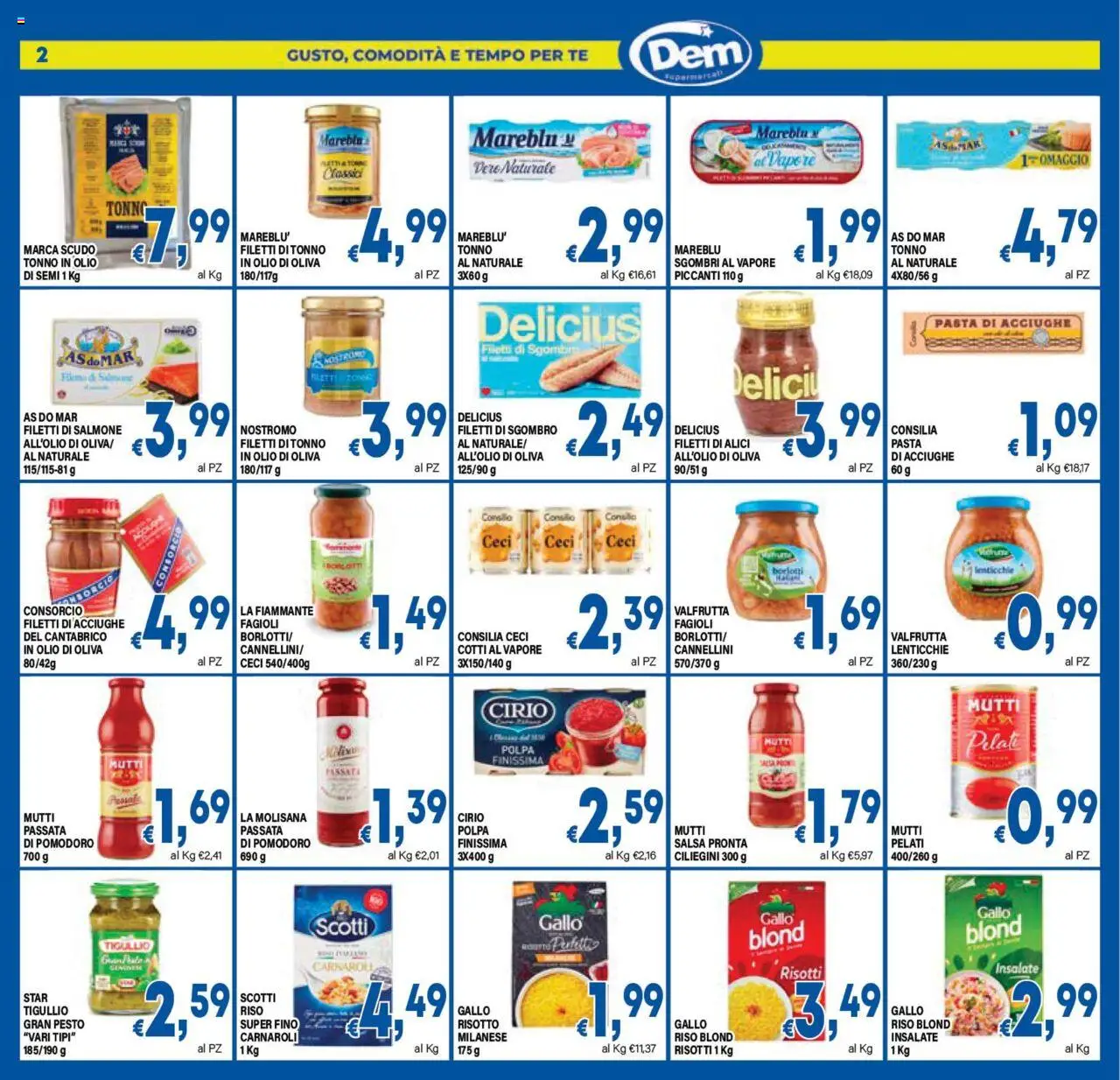 Volantino DEM del 05.08.2025 | Pagina: 2 | Prodotti: Riso, Tè, Frutta, Acciughe
