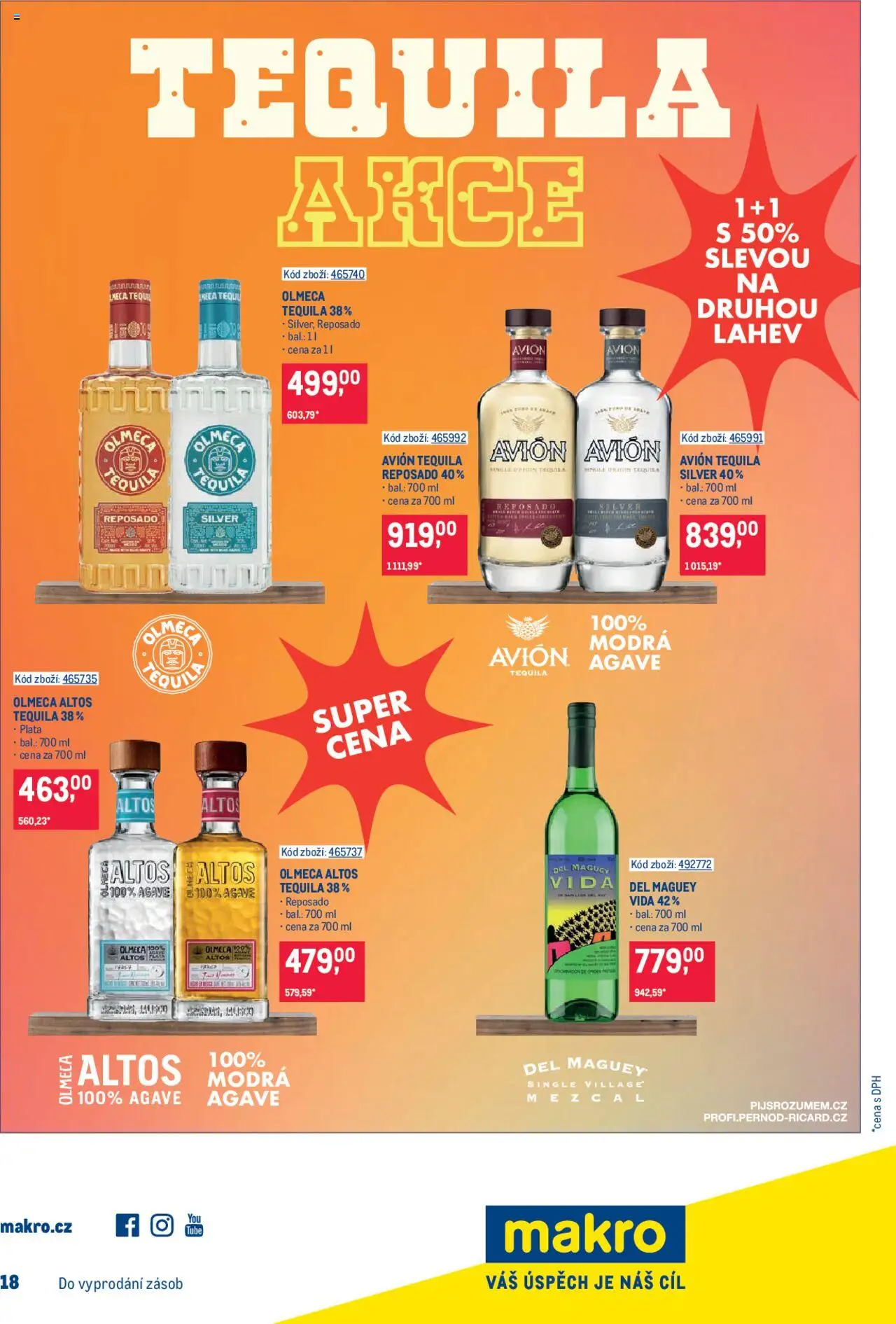 Makro leták - Gastronomie od 13.08.2025 | Strana: 25 | Produkty: Tequila, Láhev