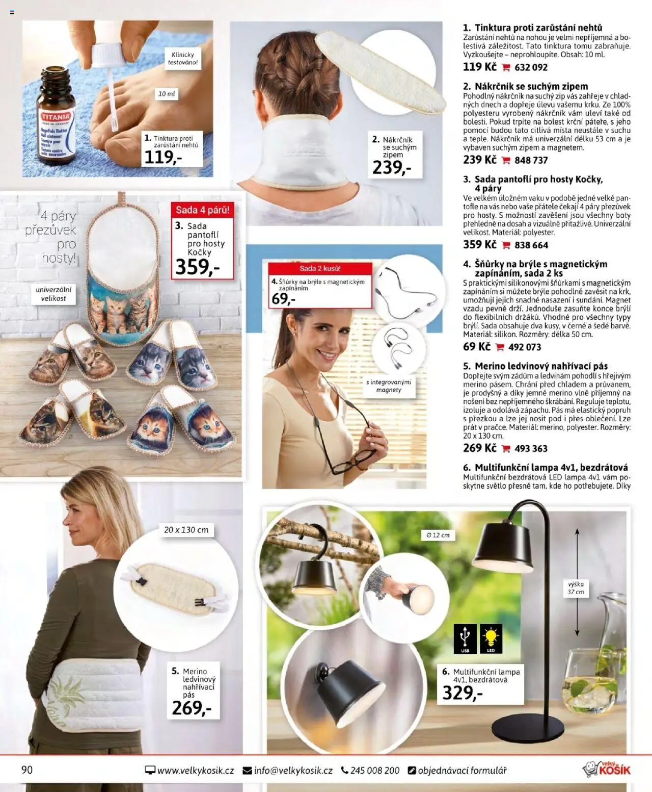 Velký Košík katalog říjen od 01.10.2025 | Strana: 90 | Produkty: Brýle, Nákrčník, Lampa, LED
