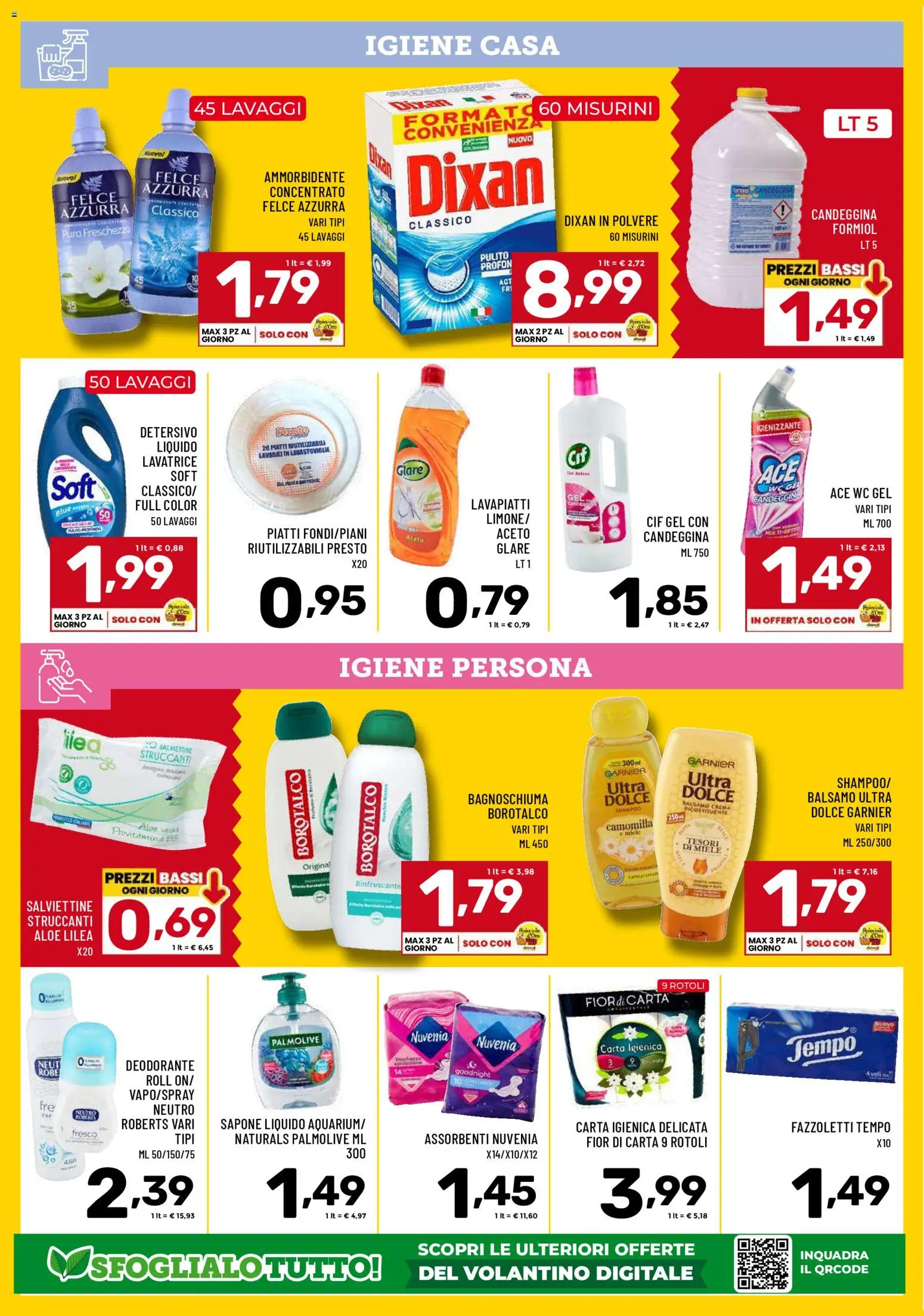 Volantino Il Centesimo del 25.11.2025 | Pagina: 16 | Prodotti: Carta igienica, Deodorante, Lavatrice, Miele