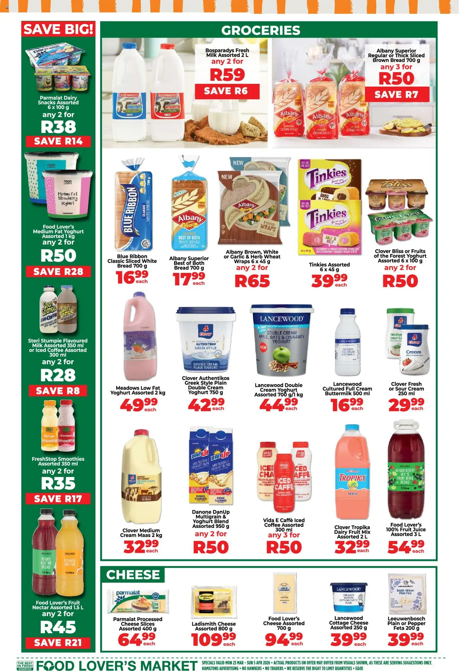New Food Lover's Market catalogue – valid from 23.03.2026 | Page: 6 | Products: Coffee, Sour cream, Snacks, Peach