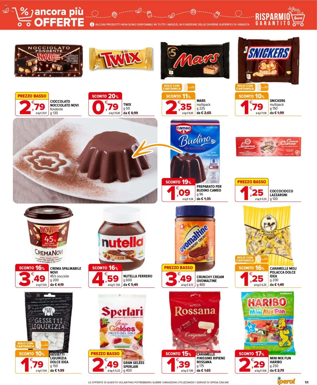 Volantino Iperal del 15.10.2025 | Pagina: 11 | Prodotti: Crema, Cioccolato, Caramelle, The