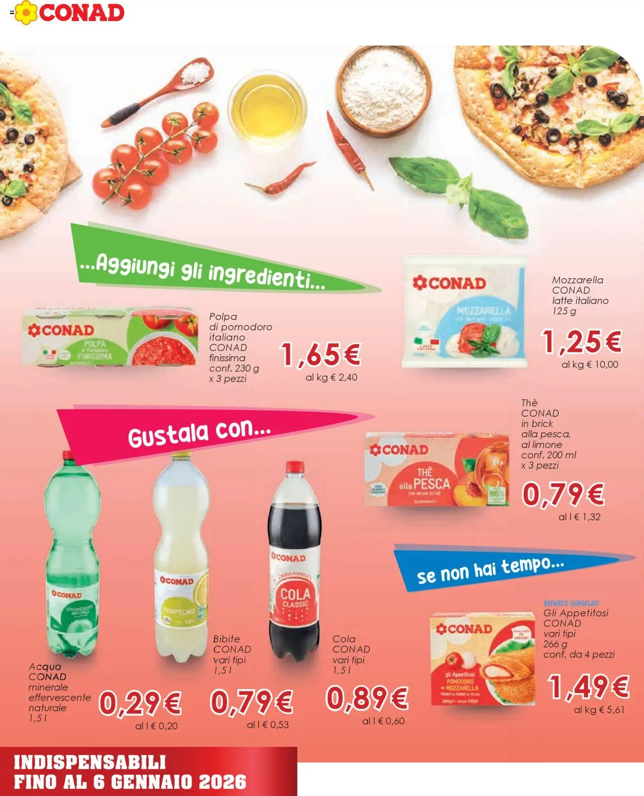 Volantino Conad del 17.09.2025 | Pagina: 5 | Prodotti: Acqua, Pomodoro, Latte, The